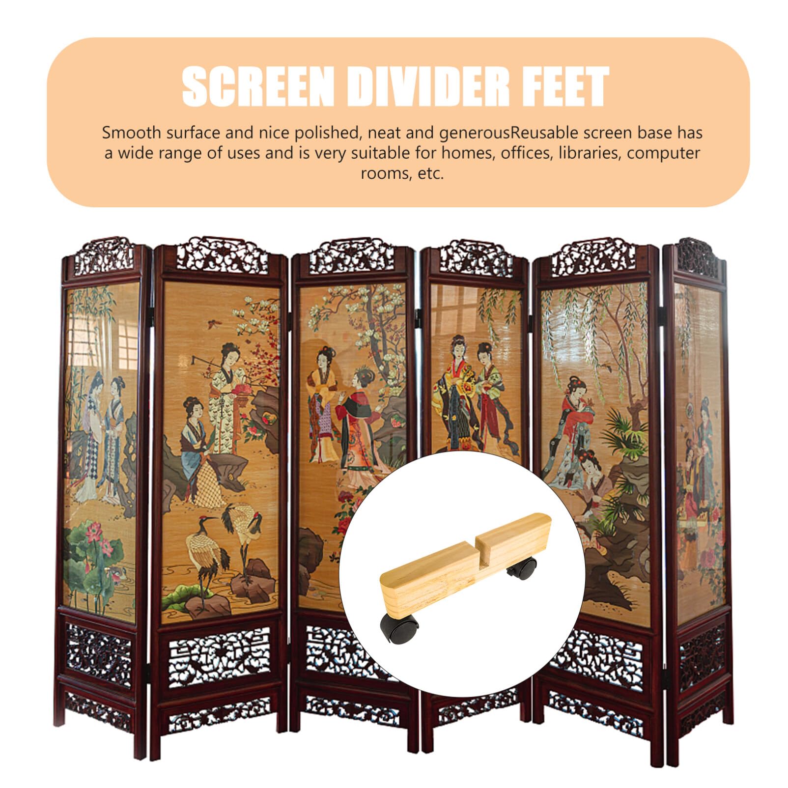 Cabilock Room Divider Stand Screen Panel Feet - Heavy Duty Partition Base Support Legs for Office & Home Use | Perfect for Workspace Privacy & Room Dividers