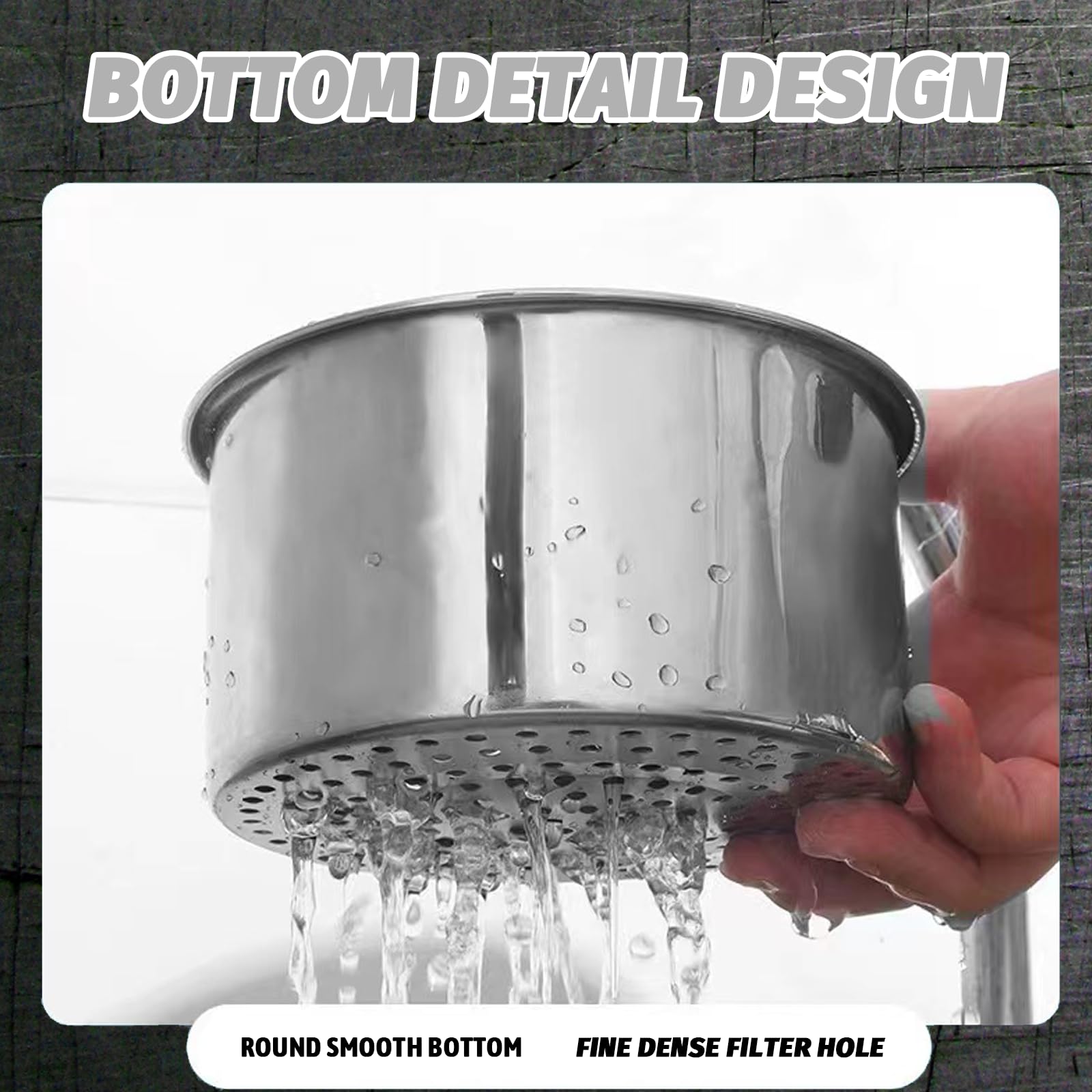 Stainless Steel Kitchen Sink Filter Basket - Hanging & Vertical Design for Food Waste, Vegetable & Fruit Cleaning | Durable Sink Strainer for Easy Kitchen Cleanup (1-Pack)