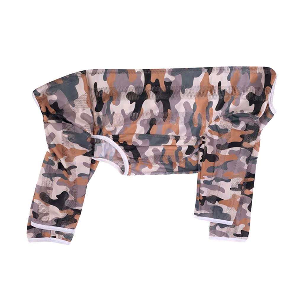 Large Dog Pajamas - Camouflage Cooling Dog Onesie with Sunscreen Protection | Anti-Hair Apparel for Medium & Large Dogs | Perfect for Outdoor Adventures, Lounging & Sun Protection