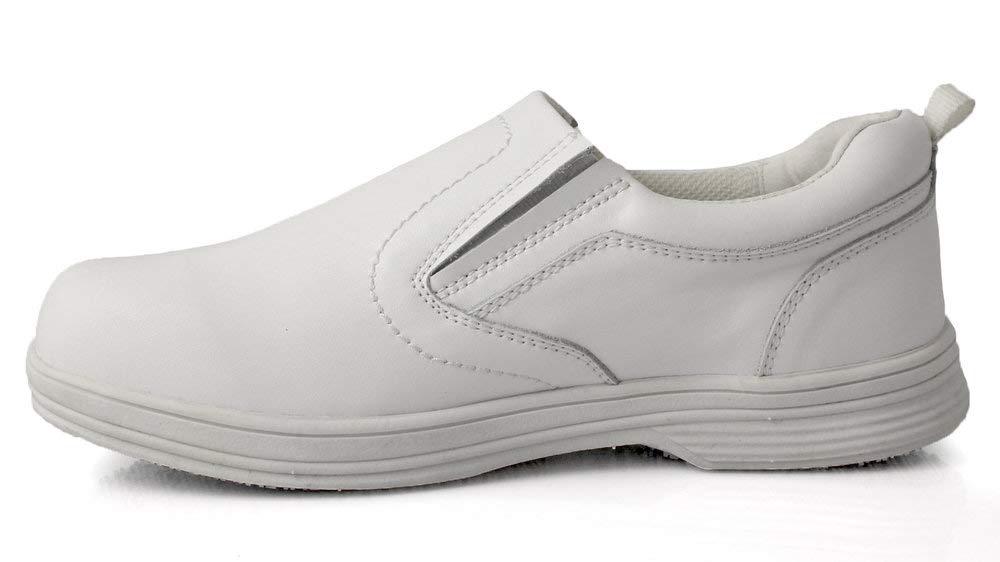 Laforst Men's 8411 Slip Resistant Work Shoes - Waterproof & Stain Resistant Microfiber - Comfortable Non-Slip Shoes for Restaurant, Kitchen & Hospitality Workers