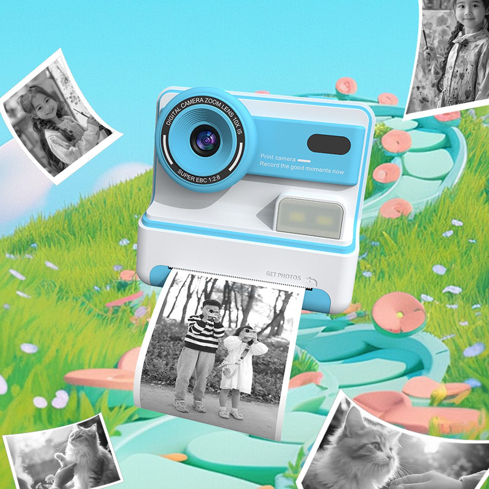 Kids Instant Print Camera - 1080P HD 48MP Digital Camera with 2.4