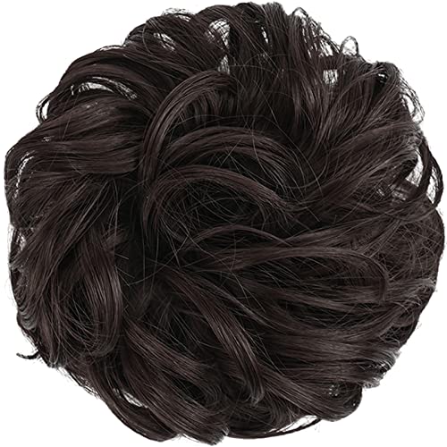 Large Curly Hair Bun Scrunchie Extension - Perfect for Ponytails, Updos & Everyday Hairstyles