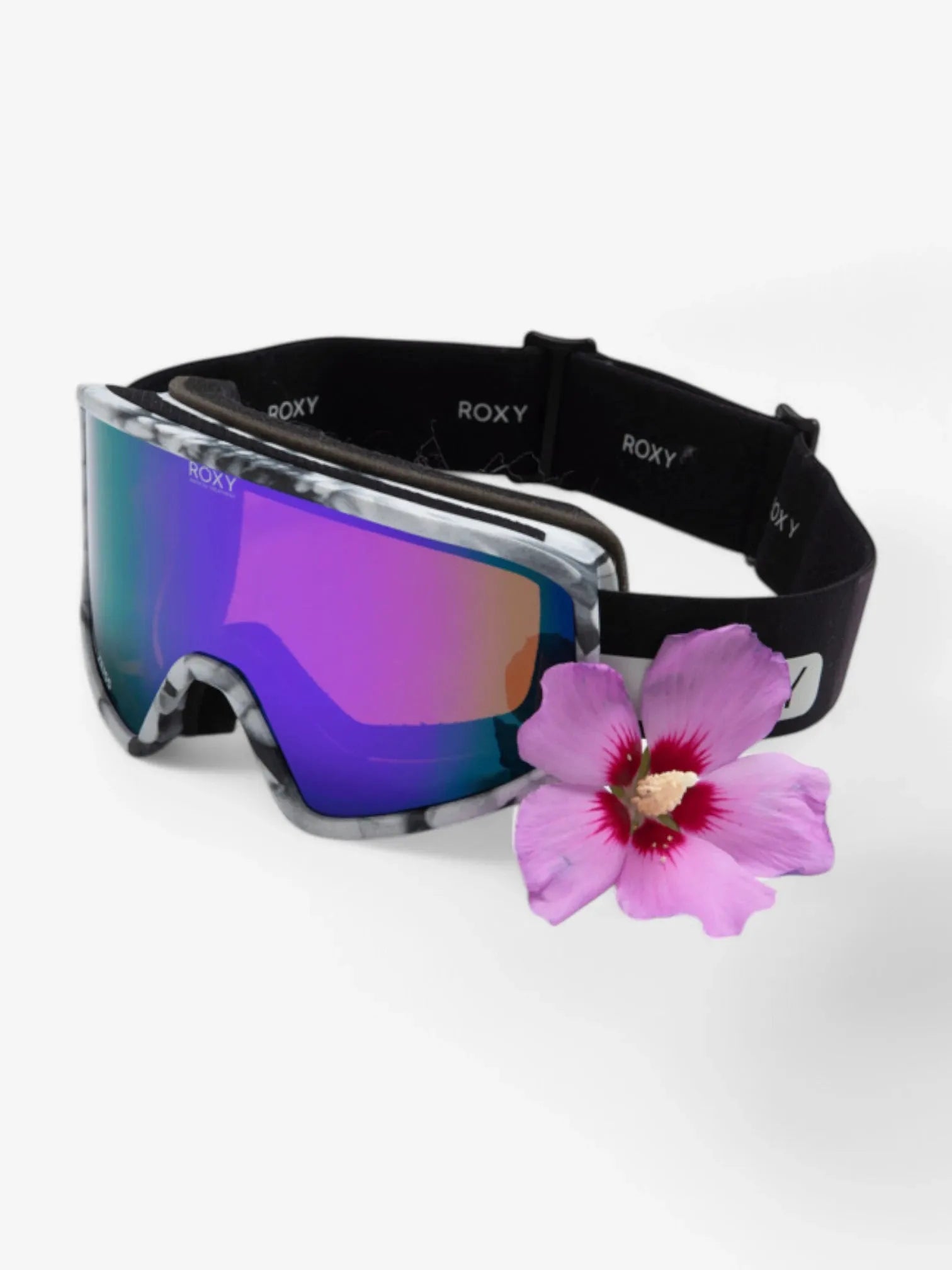 ROXY Feenity Color Luxe Snow Goggles - Black & White | UV Protection, Anti-Fog for Skiing & Snowboarding