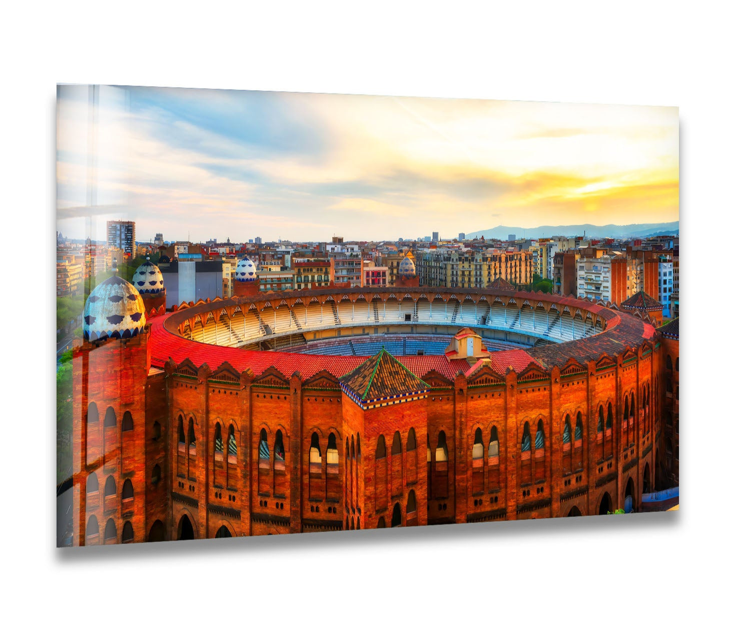 Barcelona Glass Wall Art – Iconic Spanish Landmark with Historic Architecture Decor for Home, Office & Gifts | Modern Cityscape Artwork for Living Room, Bedroom & Office Decor