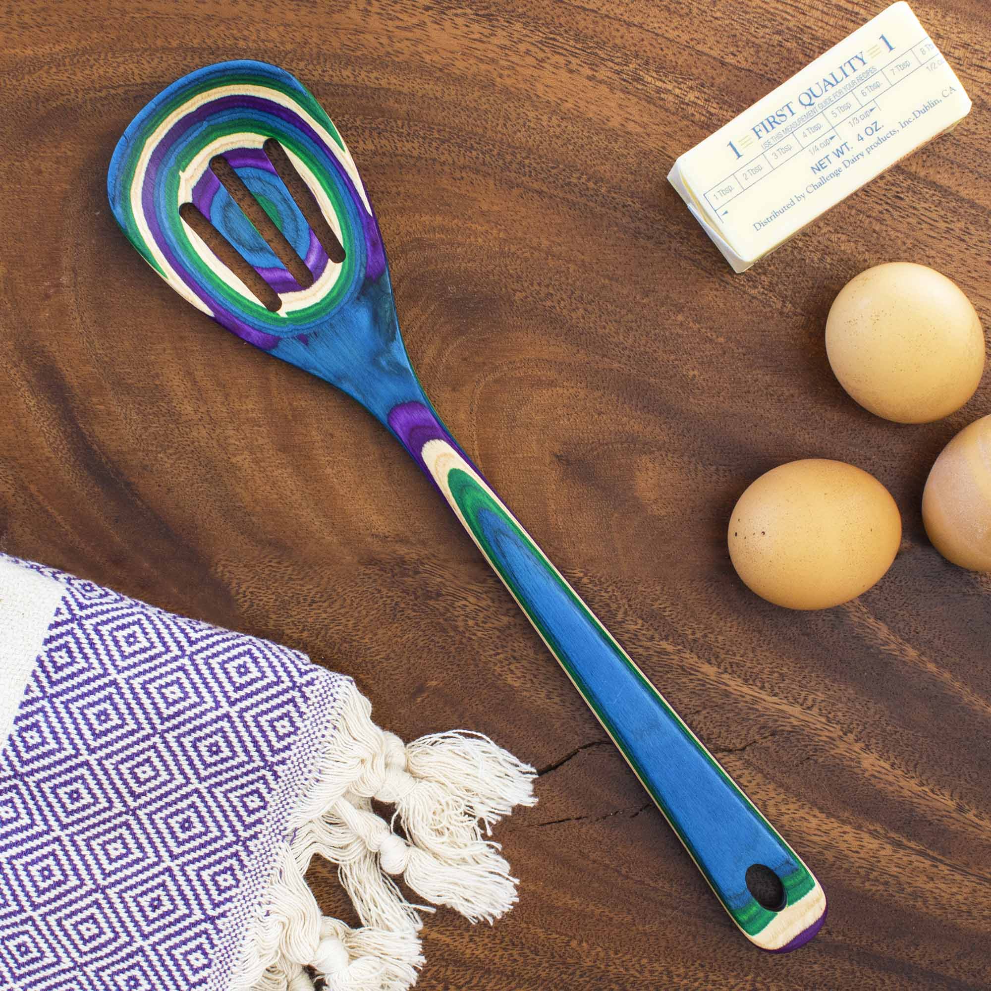 Baltique® Mumbai Collection Slotted Spoon - 12.5 Inch Stainless Steel Kitchen Spoon with Drain Holes for Cooking, Serving Pasta, Salad & Soup - Perfect for Home & Restaurant Use
