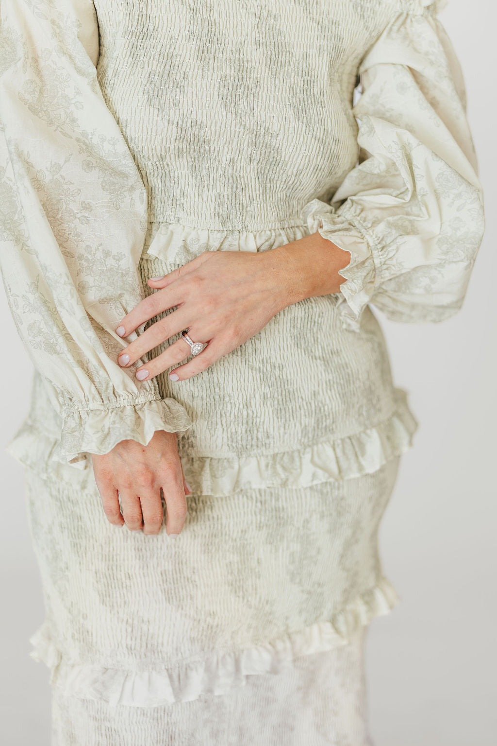 Chloe Midi Dress in Sage Green - Bump Friendly Maternity Dress for Pregnancy & Nursing | Perfect for Baby Showers, Date Nights & Special Occasions