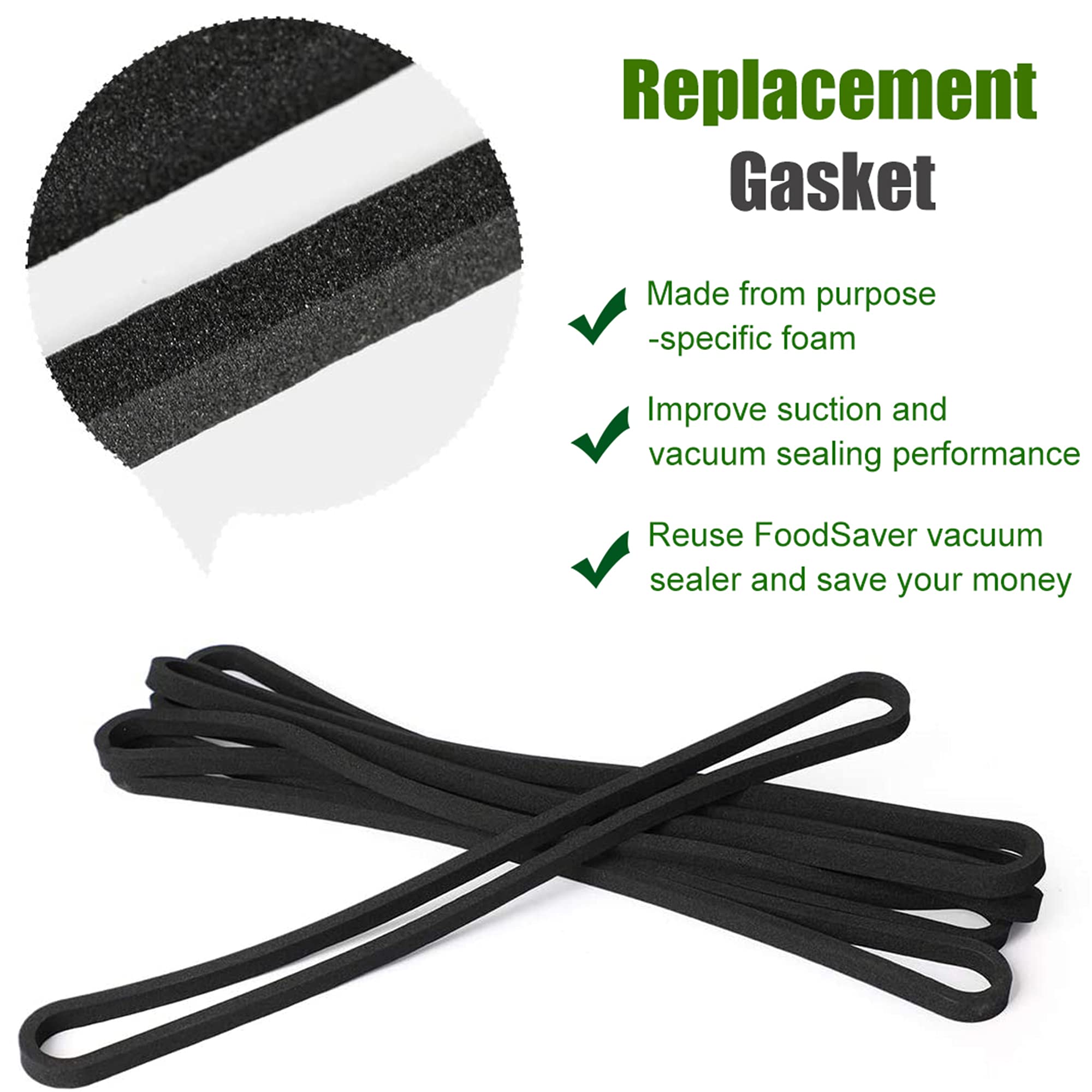 4Pcs Foam Vacuum Sealer Gasket Replacement Kit for FoodSaver V2200 V2400 V2800 - 13.46
