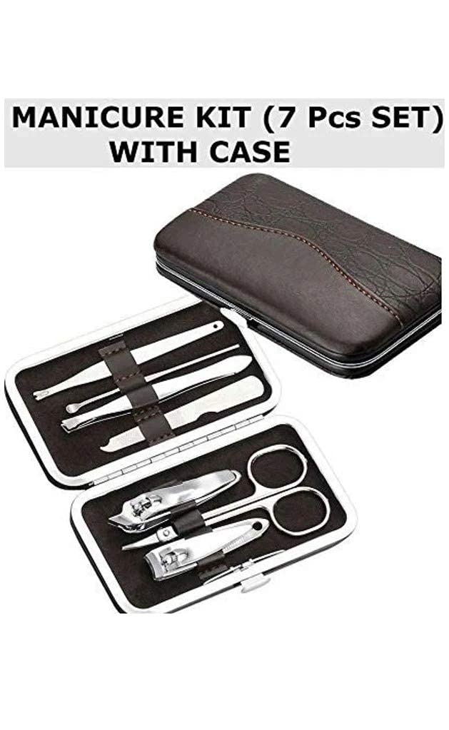 Premium 7-in-1 Stainless Steel Nail Care Kit | Professional Manicure & Pedicure Set with Nail Clippers, Scissors & Grooming Tools | Travel-Friendly Luxury Nail Kit | Perfect for Home, Salon & Travel Use