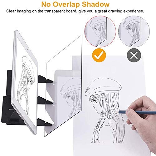 Optical Drawing Board - Portable Tracing & Sketching Projector for Artists, Beginners, Kids & Adults - Compatible with Tablets & Smartphones - Perfect for Home, Studio & Classroom Art Projects