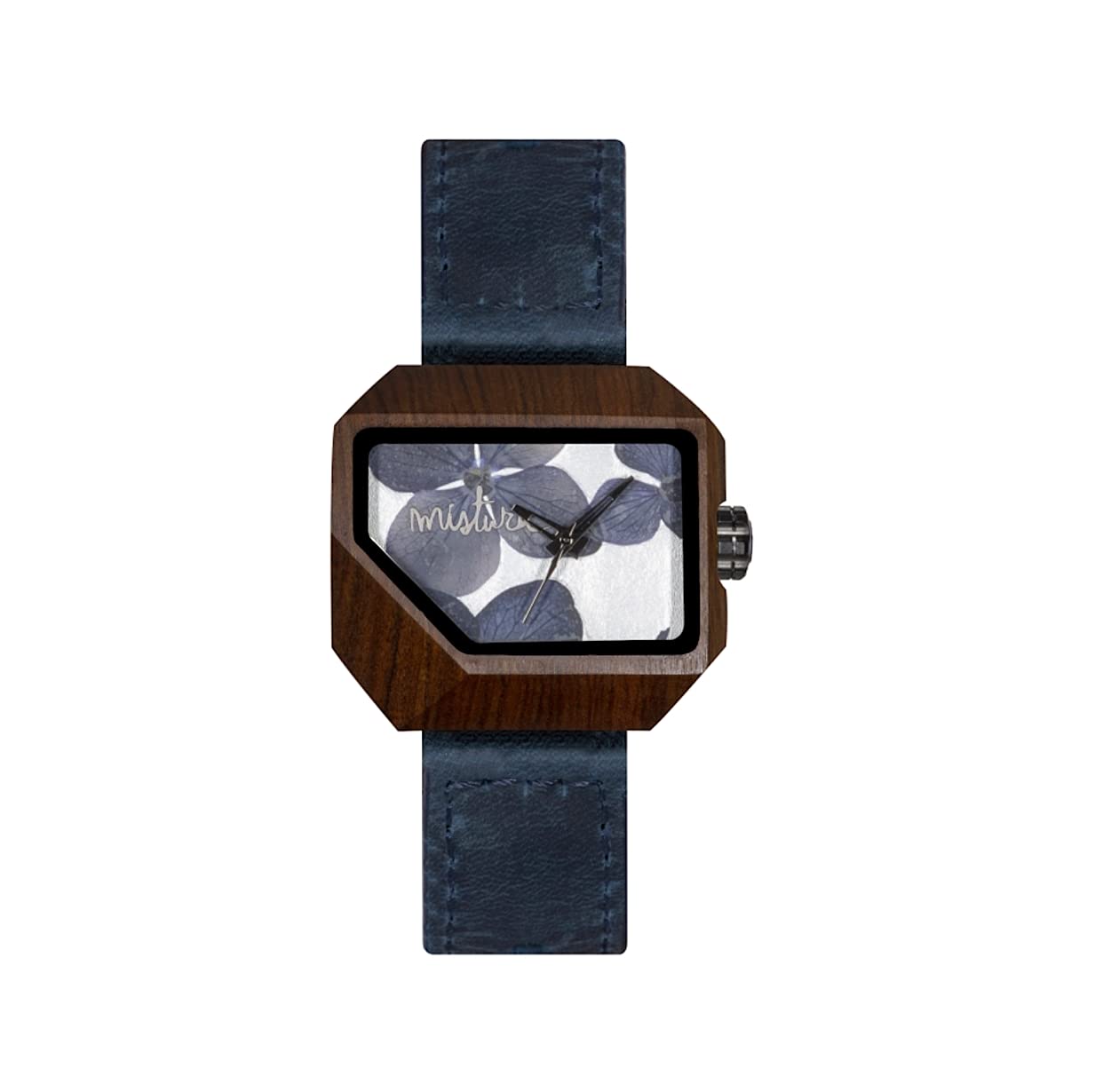 Juno Flower Wood Watch with Real Flowers - Handmade Black Night Flowers Design - Perfect for Women's Fashion, Gifts & Boho Style Accessories