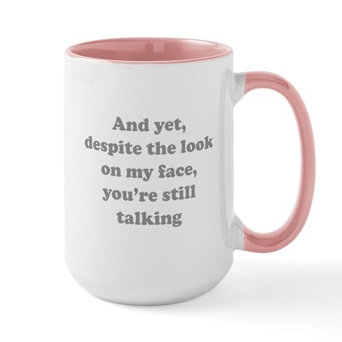 White/Pink Inside - You're Still Talking Large Mug