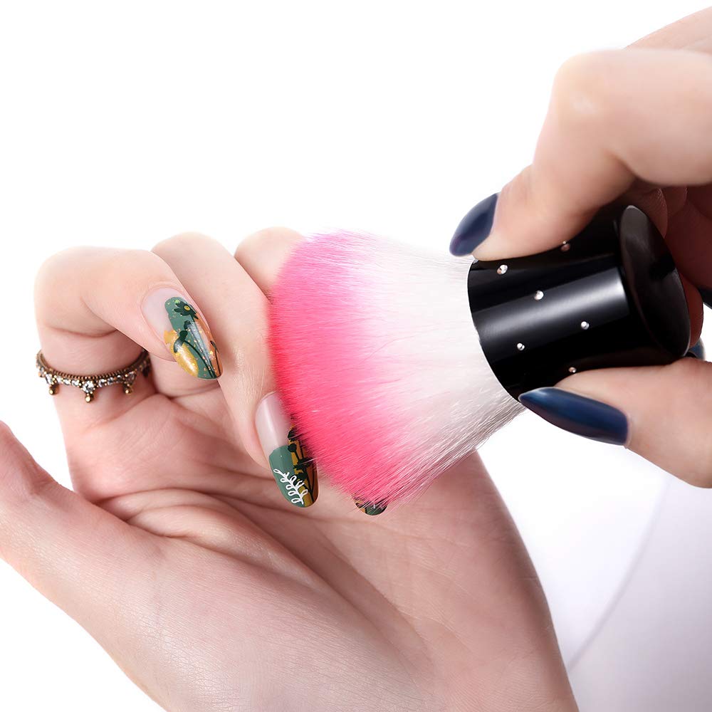 KADS Nail Powder Storage Box - 2 Pack Dip Powder Organizer with Dust Brush | Portable Nail Art Tray for Acrylic & Gel Nail Powder | Perfect for Salon & Home Manicure Stations
