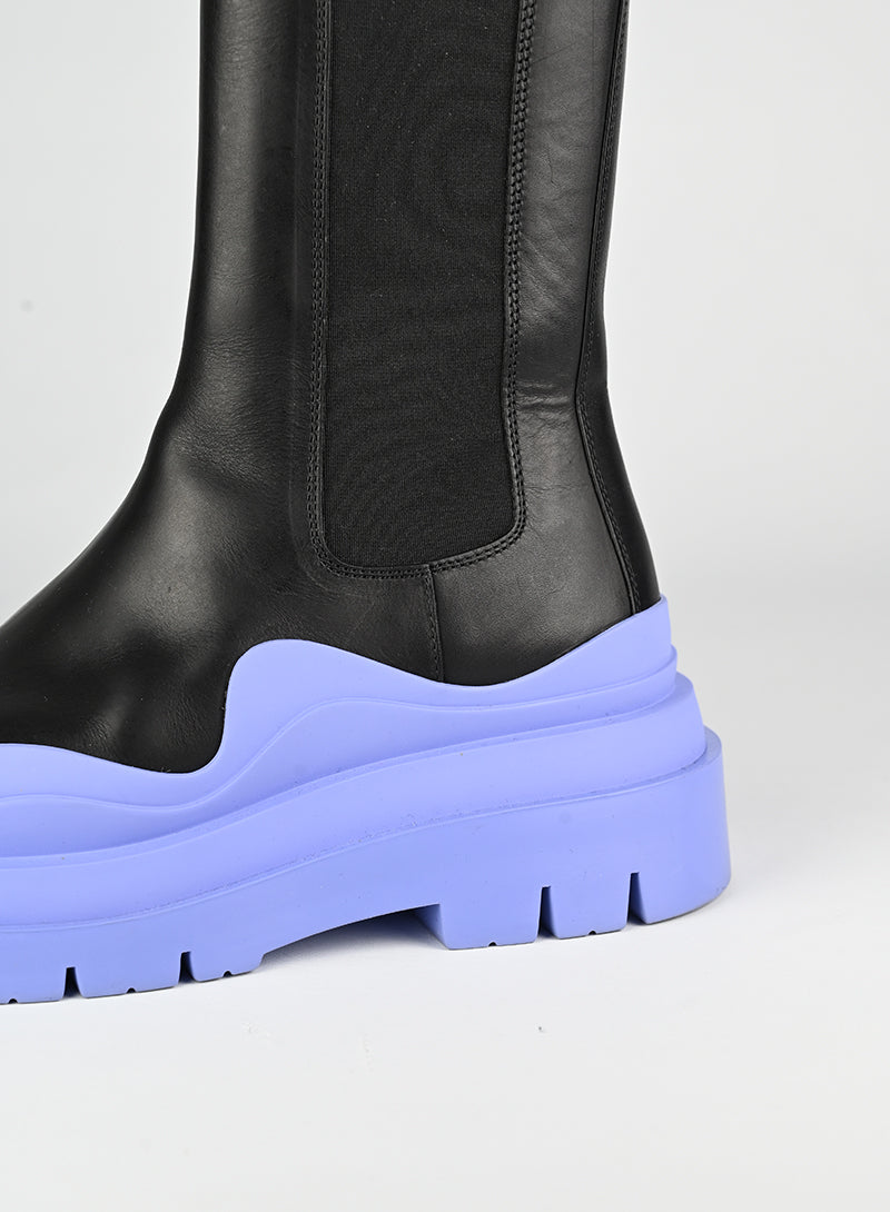 Bottega Veneta Black & Lilac Boots Size 36.5 - Stylish & Comfortable for Women's Fall Fashion, Office Wear & Night Out