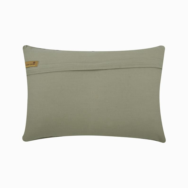 Almost Silver Grey Linen Lumbar Pillow Cover - Elegant Home Decor for Sofa, Bed & Living Room