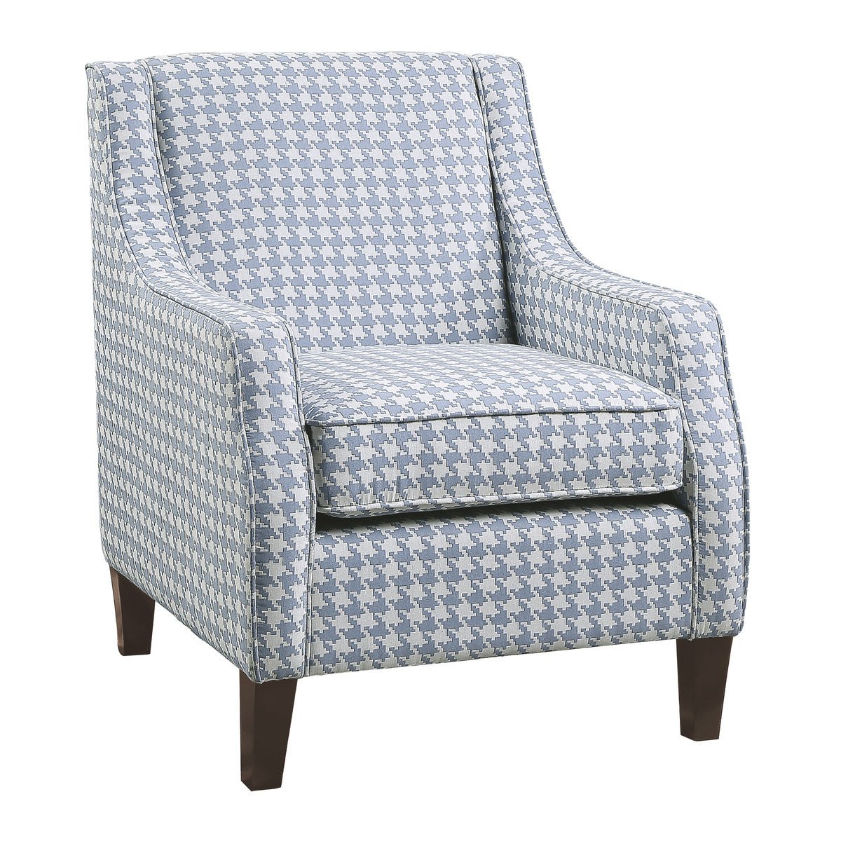 Fischer Collection Blue Accent Chair - Modern Upholstered Lounge Chair for Living Room, Bedroom & Office - Perfect for Relaxing & Home Decor