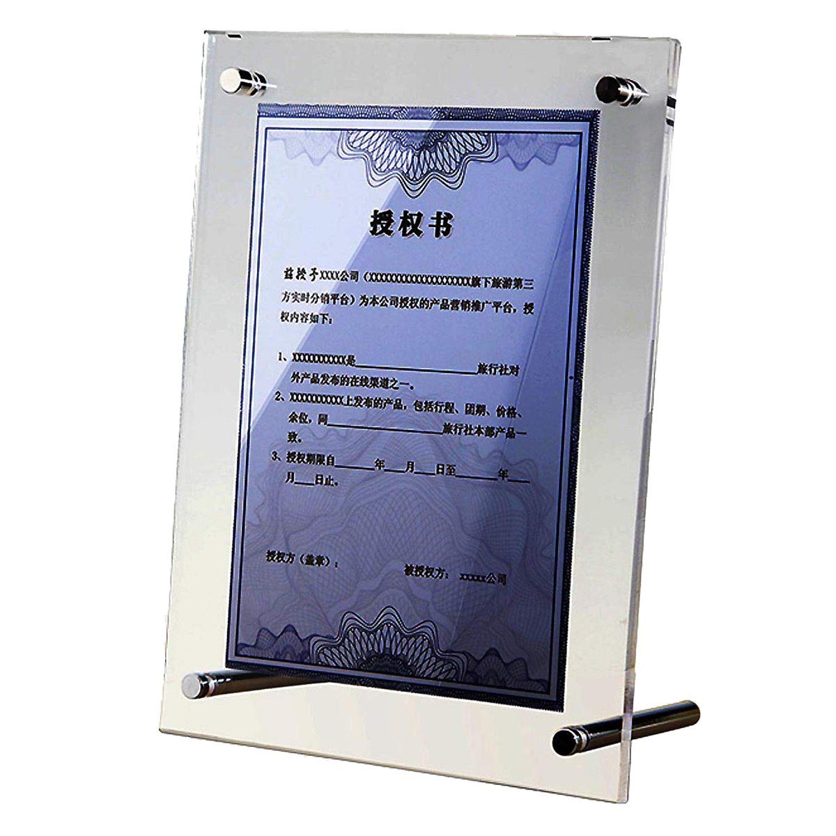 Clear Acrylic Picture Frames with Standoff - A5 Size Tabletop Display for Photos, Certificates, Artwork & Signs | Perfect for Home Decor, Office Presentations & Art Exhibitions