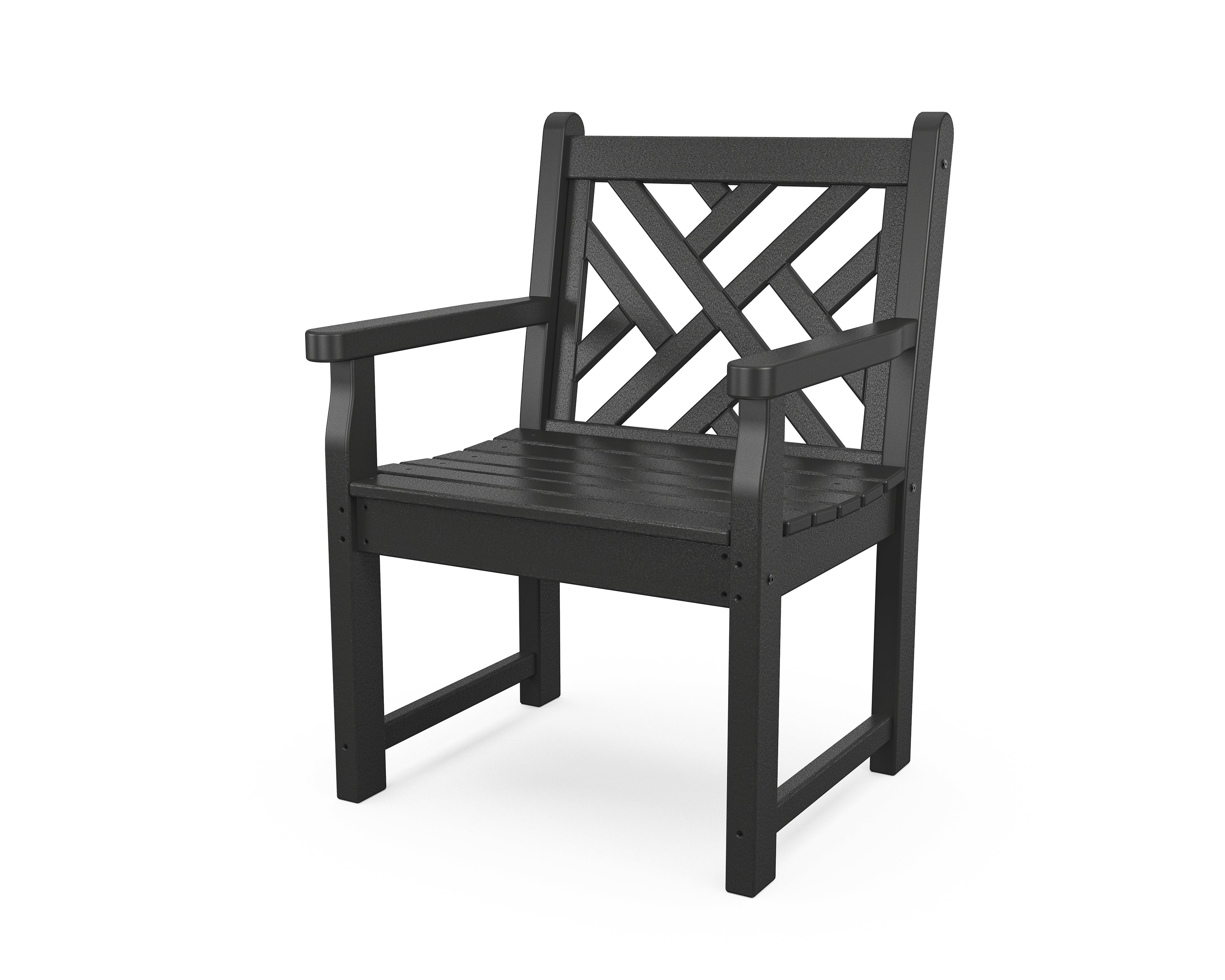 POLYWOOD Chippendale Garden Arm Chair - Weather-Resistant Outdoor Patio Furniture for Backyard, Poolside, and Porch Use