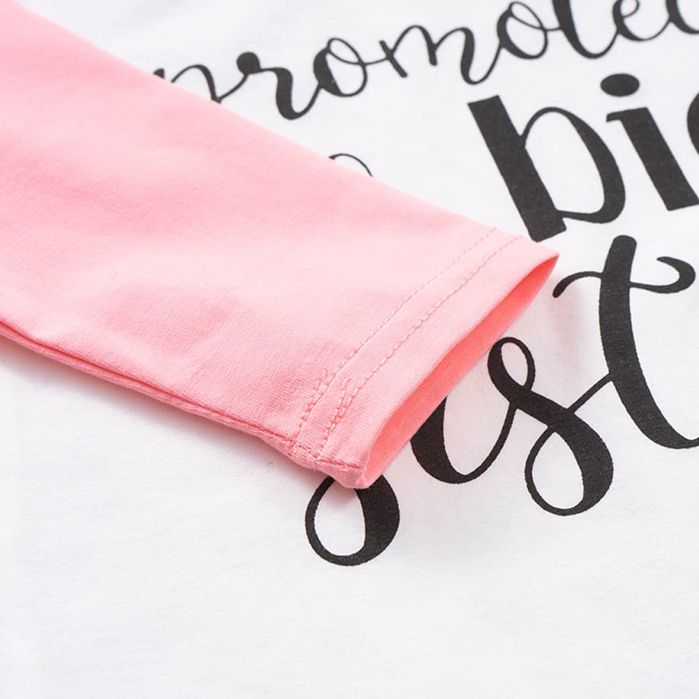 PythJooh Big Sister Announcement T-Shirt for Toddler Girls - Soft Cotton Long & Short Sleeve Tops (Ages 2-7) - Perfect Sibling Reveal Gift for Pregnancy Announcements & Family Celebrations