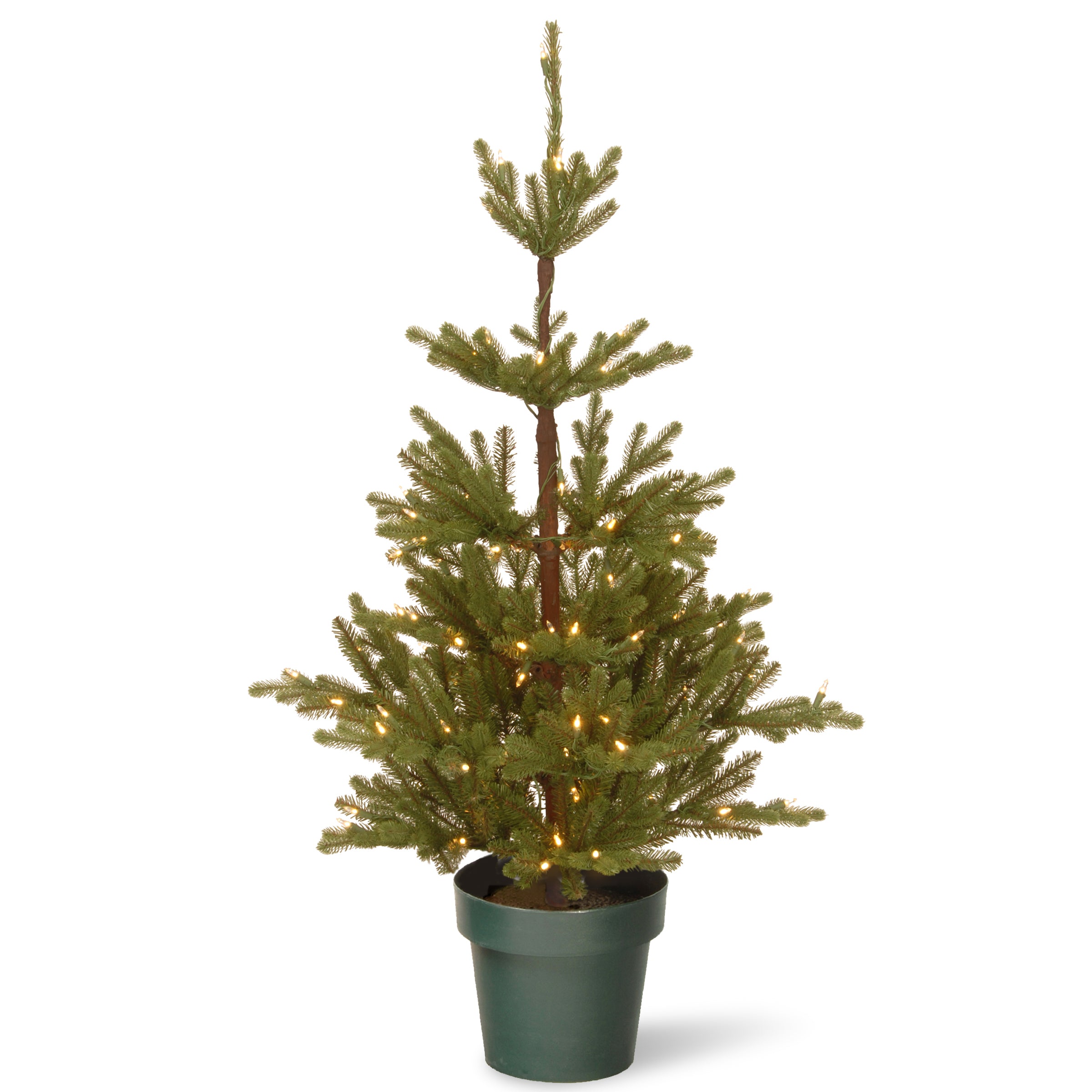 4 ft. Pre-Lit Imperial Spruce Christmas Tree with 300 Clear LED Lights - Perfect for Living Room, Office & Holiday Decorations