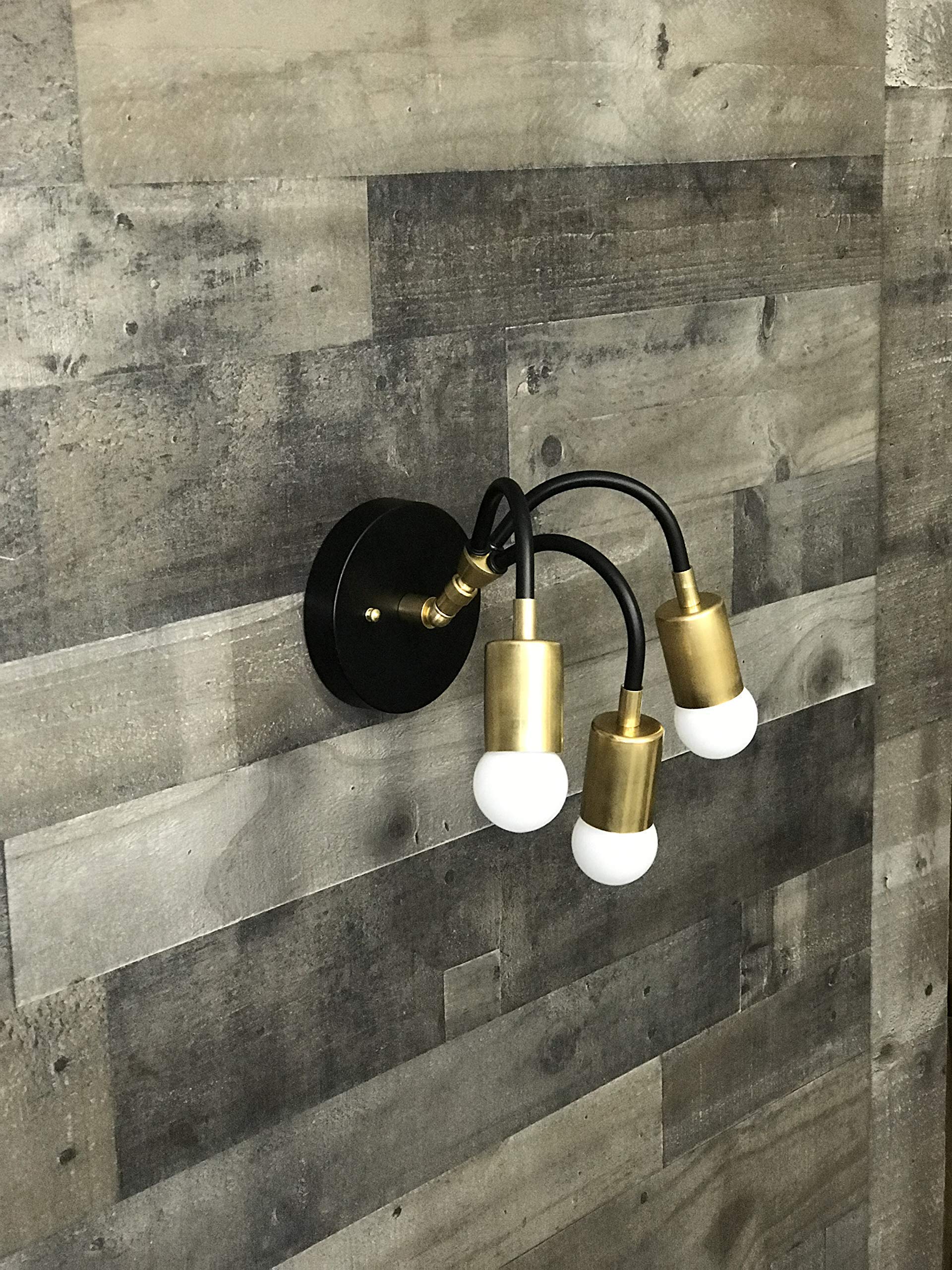 Medusa Adjustable Wall Sconce - Mid Century Modern Industrial 3-Light Vanity Bathroom Lighting Fixture for Bedroom, Hallway & Powder Room Decor