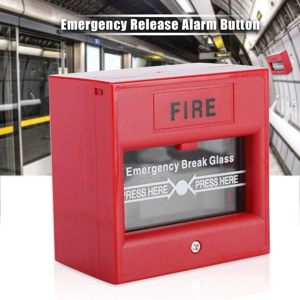 Emergency Alarm Button - Plastic Security Panic Button for Home & Office Safety - Fire Exit Release & Glass Break Alarm Switch - Ideal for Emergency Exits, Security Systems & Safety Drills
