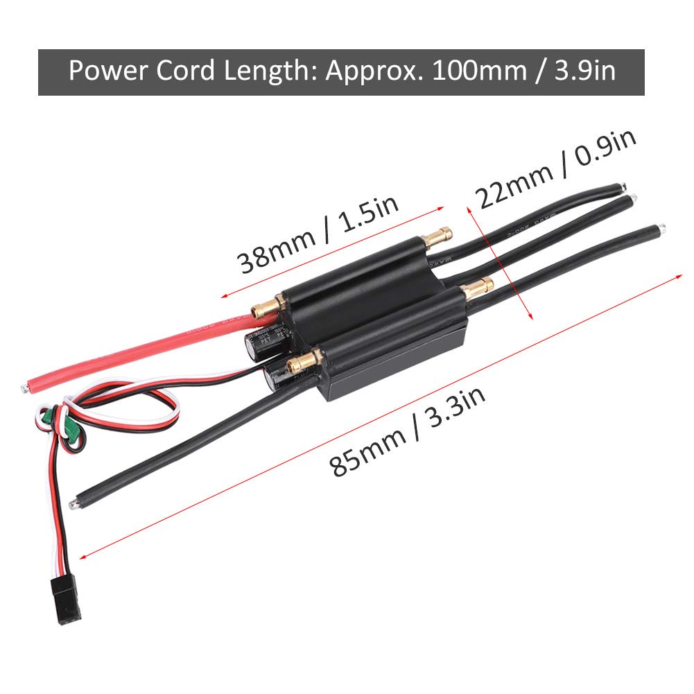 90A Brushless ESC for RC Boats - High Performance Water Cooling System for Faster Speed & Improved Control | Perfect for Racing, Hobbyists & RC Boat Enthusiasts