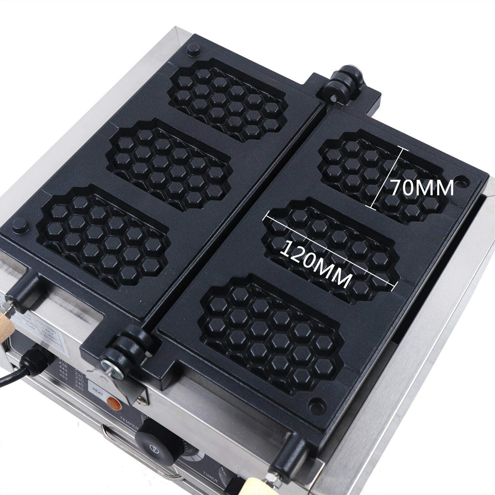 1500W Commercial Electric Waffle Maker - Nonstick Belgian Waffle Machine for Restaurant, Cafe, Snack Bar & Home Use - Perfect for Breakfast, Brunch & Dessert Making
