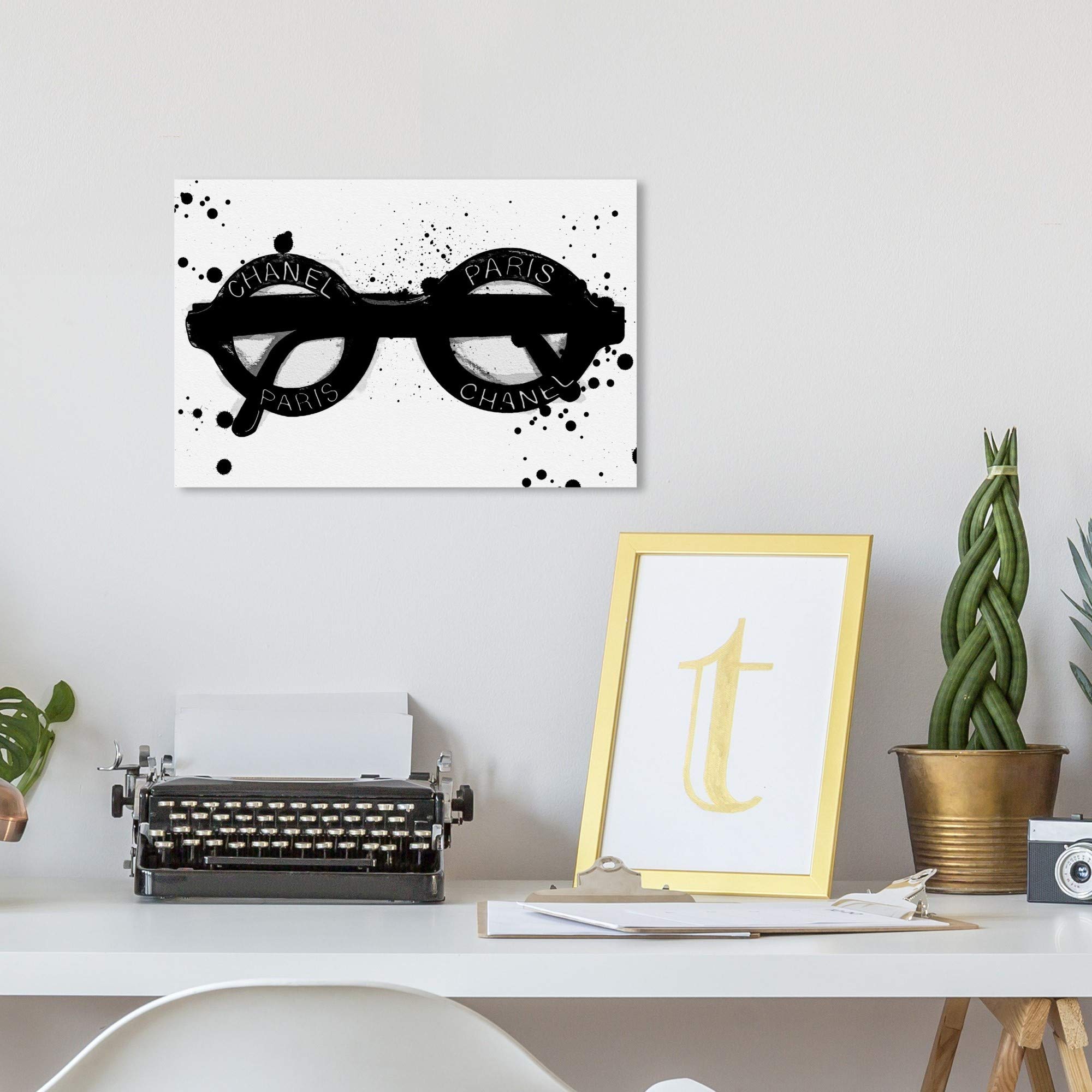 Fashionable Eyes Wall Art Canvas Print - 15x10 Inches Black & White Fashion & Glam Decor by Oliver Gal Artist Co. - Perfect for Living Room, Bedroom & Office Décor