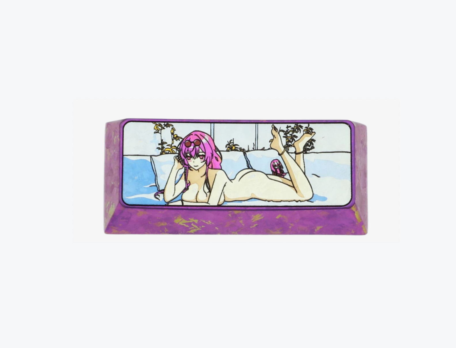 Honkai: Star Rail Kafka 2.25U Titanium Alloy Metal Keycaps - Custom Mechanical Keyboard Artisan Keycaps for Gaming & Typing Enthusiasts