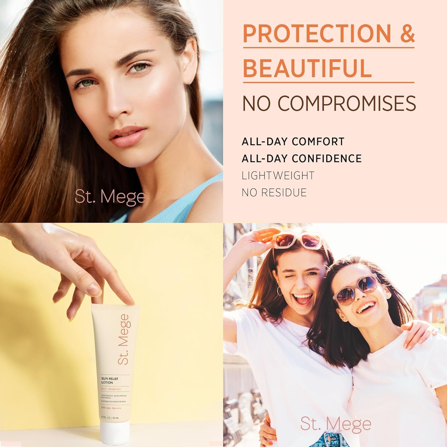 Korean Rice Lightweight Sunscreen SPF 50+ PA++++ - Daily Face & Body Sun Lotion, Reef Safe, No White Cast, 2oz Travel Size - Perfect for Beach, Outdoor Activities & Daily UV Protection