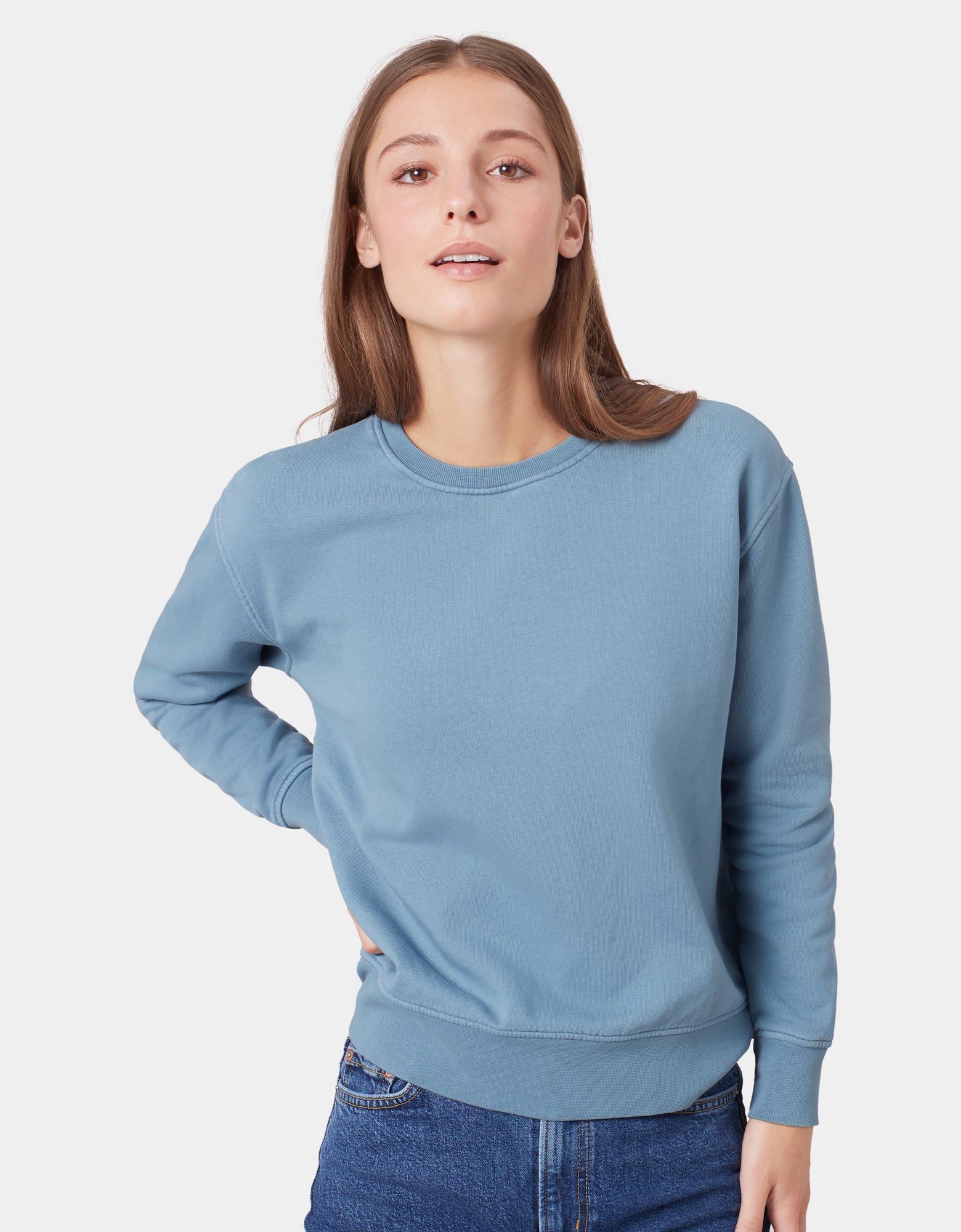 Organic Cotton Women's Classic Crew Neck T-Shirt - Limestone Grey | Soft & Comfortable Everyday Wear for Casual Outfits