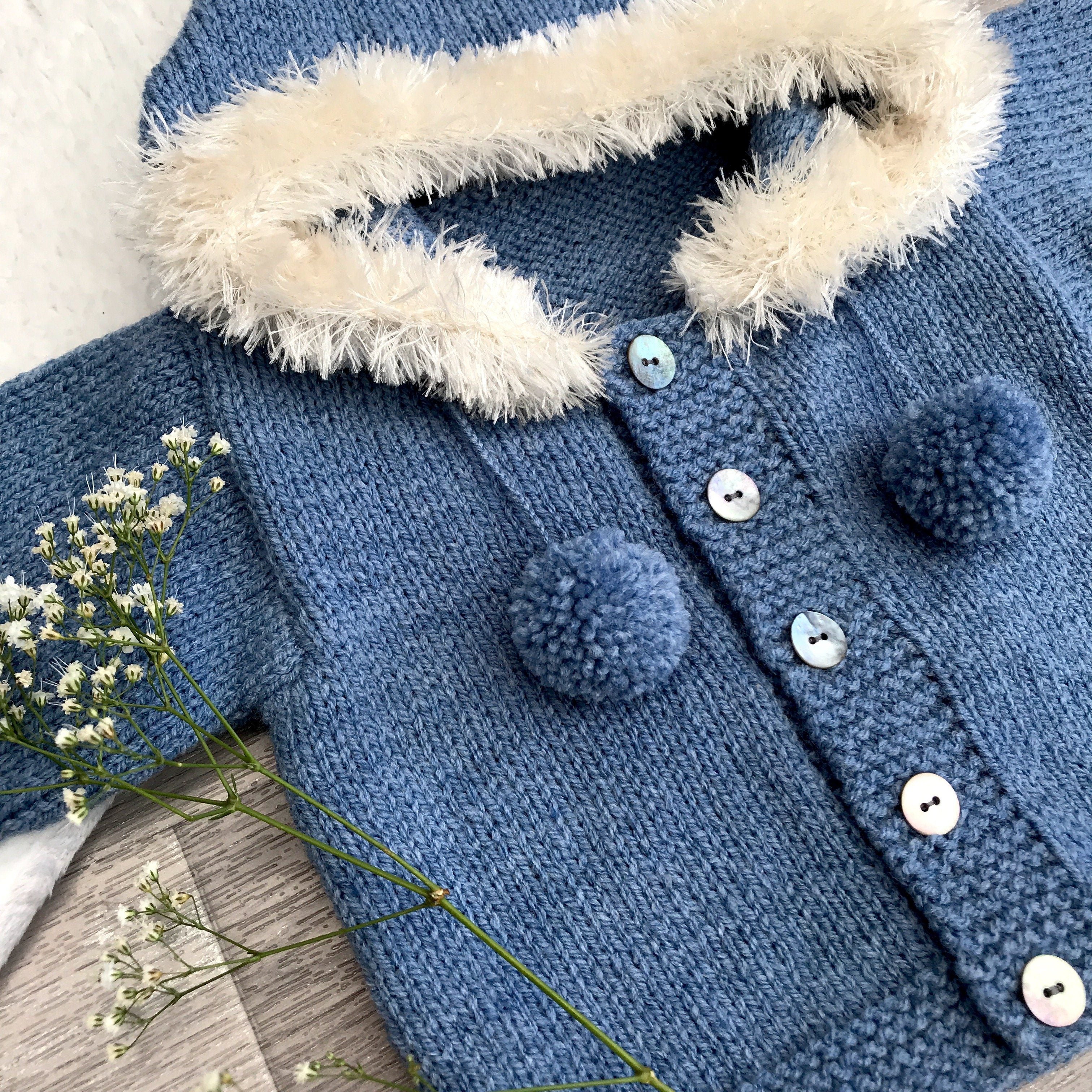 Custom Denim Blue Faux Fur Hoodie for Women - Cozy Winter Fashion Jacket with Warm Fleece Lining | Perfect for Casual Outings, Streetwear, and Cold Weather Layering