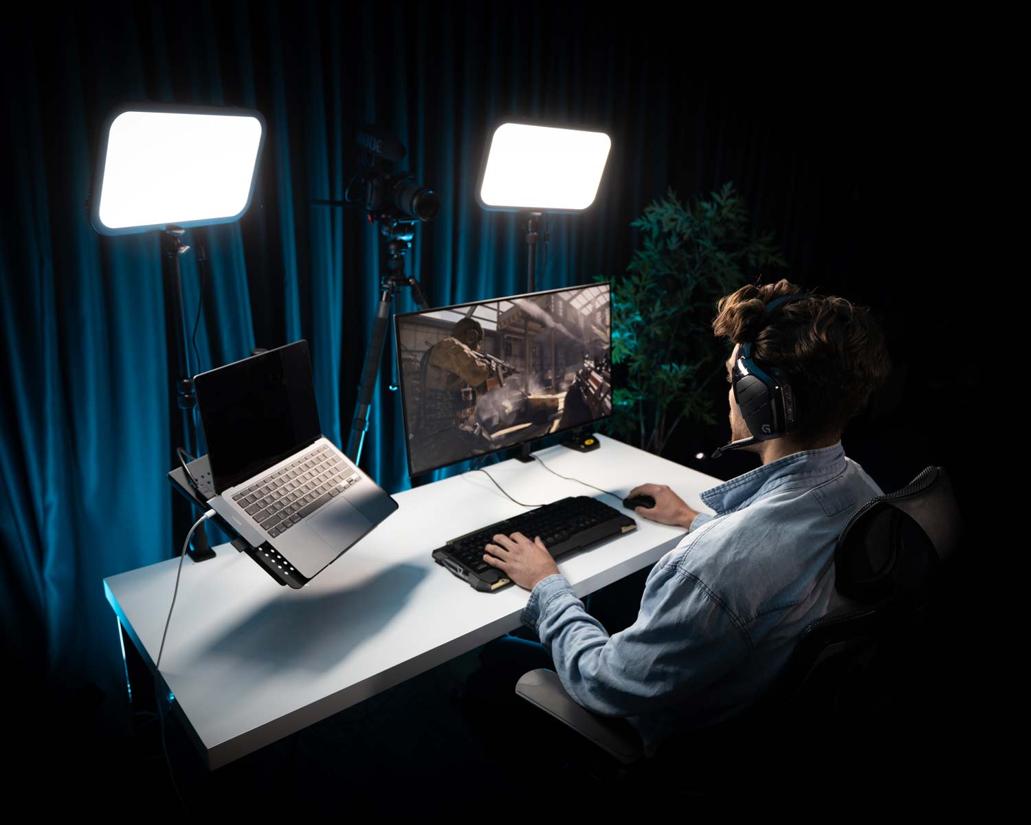 Godox ES45 E-Sport LED Light Kit - Professional Studio Lighting for Photography & Videography - Perfect for Live Streaming, YouTube Videos, and Gaming Setups (Demo Stock Available)