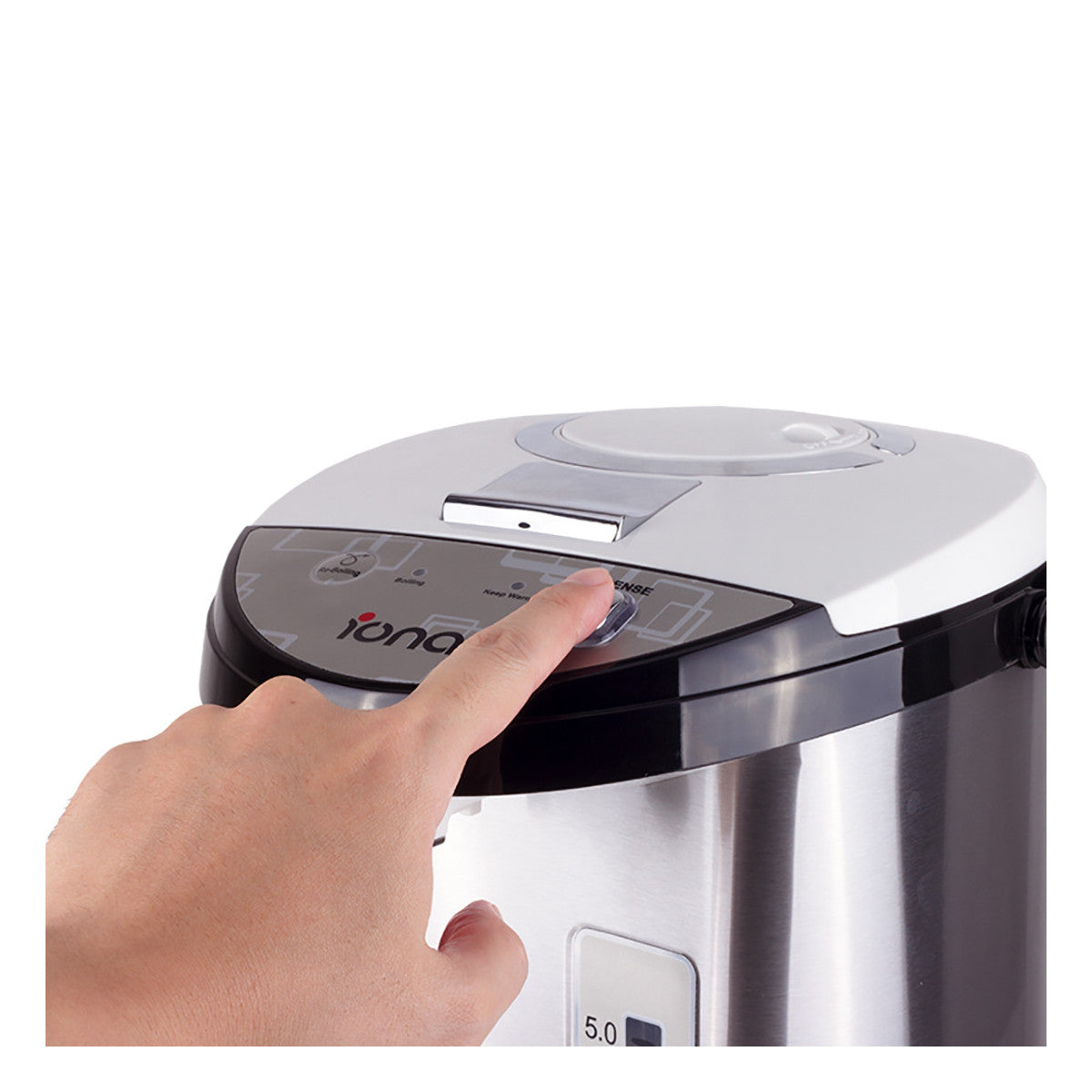 GLAP1560 6L Stainless Steel Airpot Coffee Dispenser - Hot & Cold Beverage Server for Office, Restaurant, and Home Use