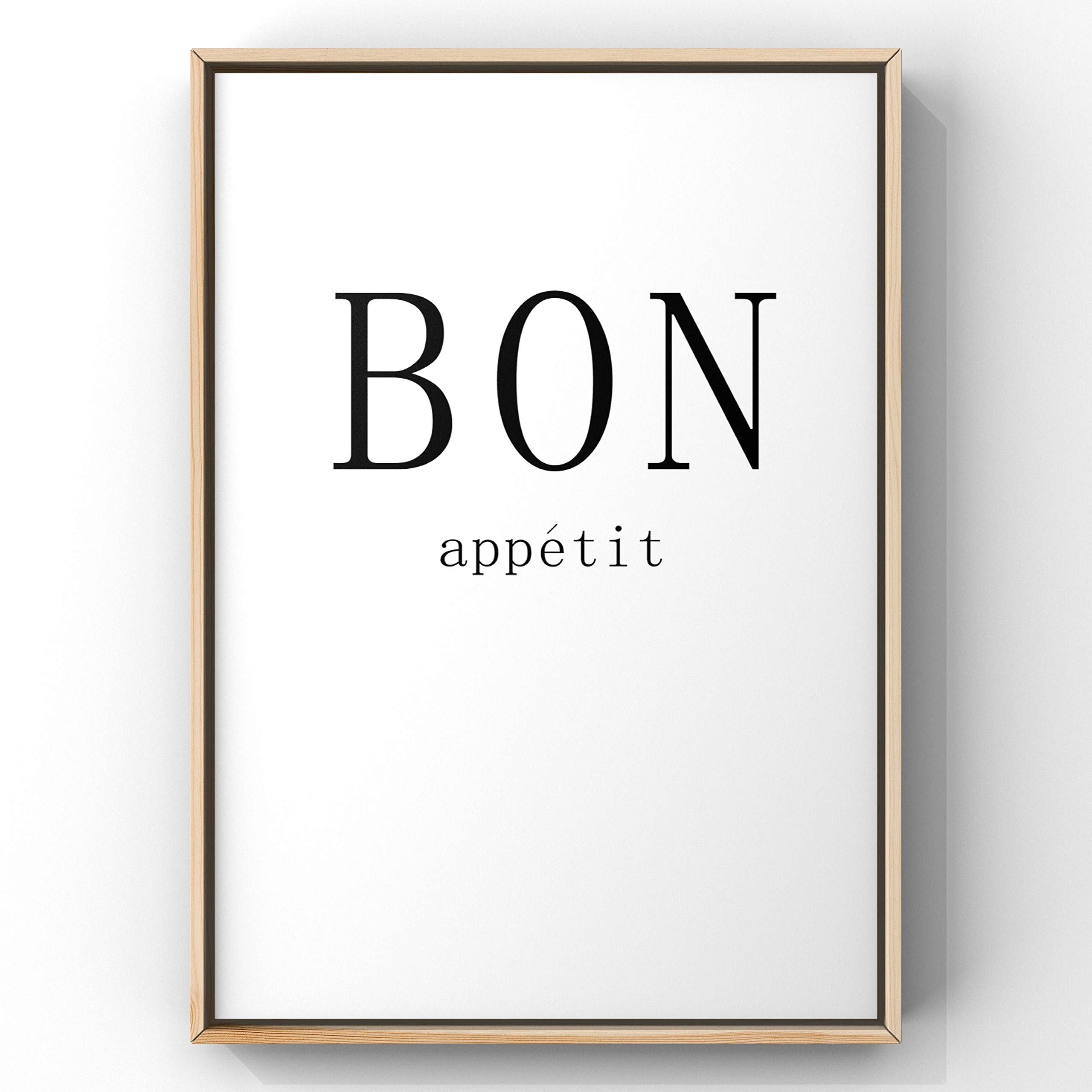 Bon Appetit Print - Minimalist Kitchen Wall Art & Decor Sign - Perfect for Dining Room, Kitchen Decor & Home Aesthetic