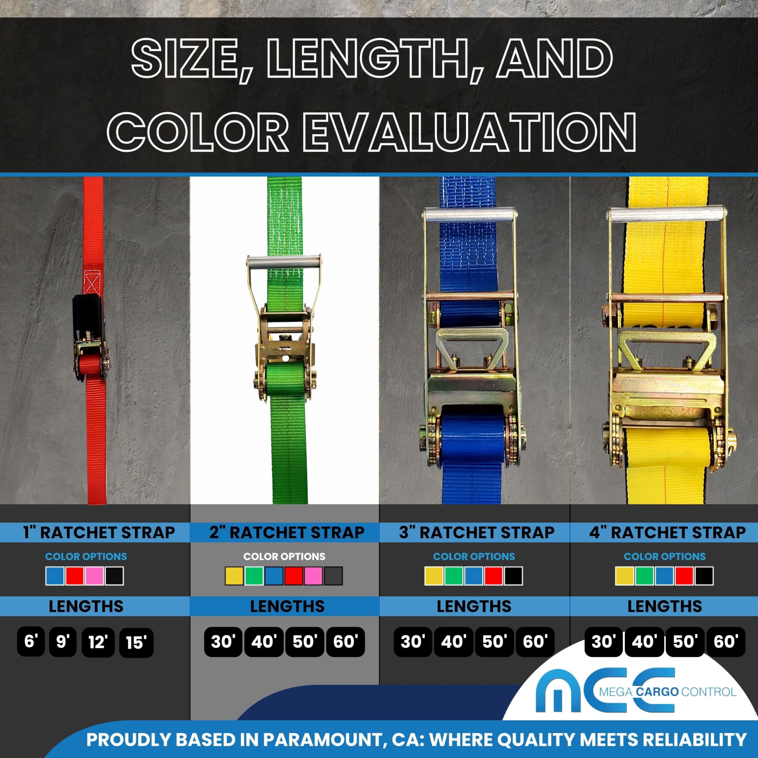 Heavy Duty J Hook Ratchet Straps (4-Pack) - 2 Inch x 50 Foot, 10,000 lbs Break Strength - Green Tie Down Straps for Flatbed Trailers, Trucks & Cargo Securing - Perfect for Transporting ATVs, Motorcycles & Furniture