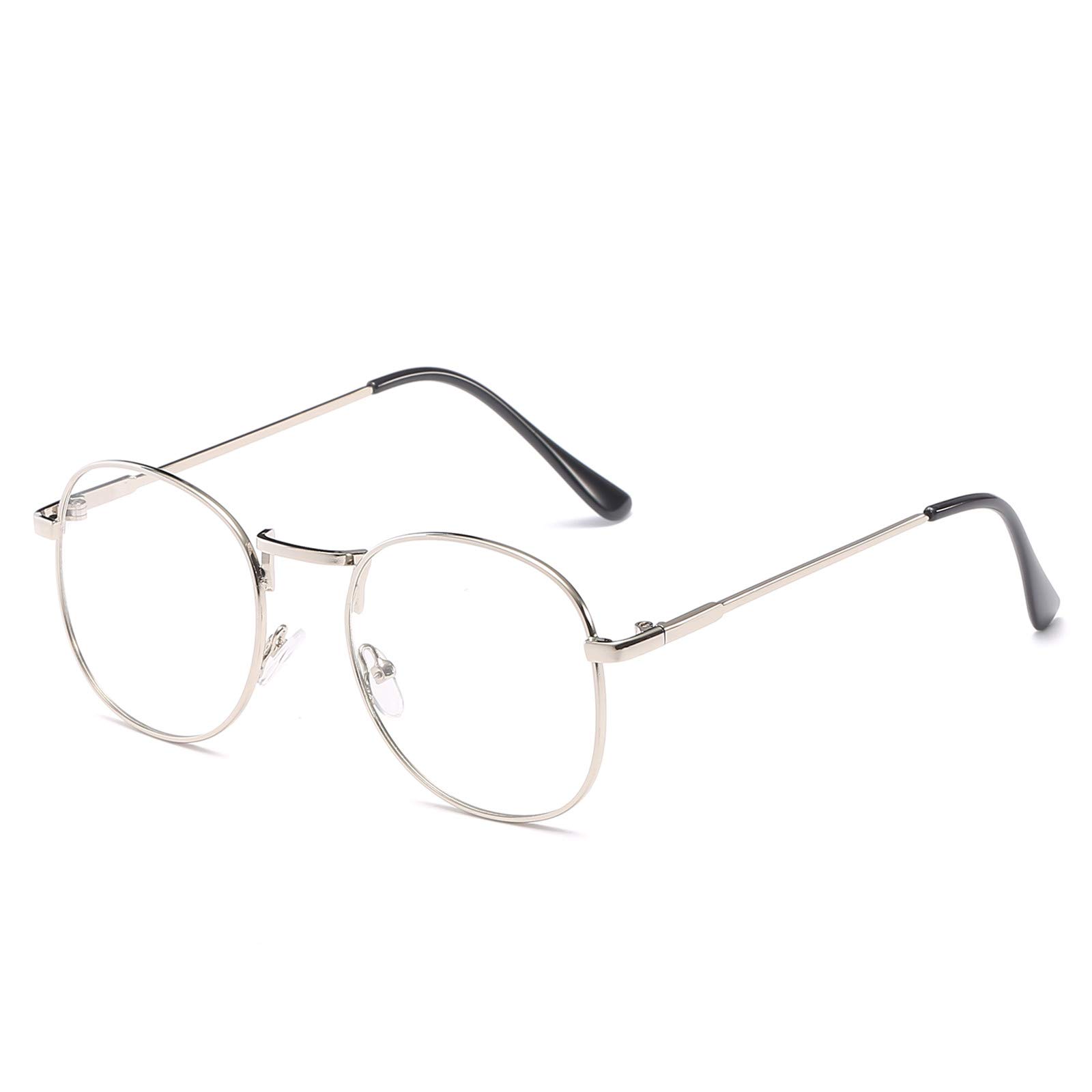 Naikomly Retro Vintage Round Myopia Glasses for Men & Women - Lightweight Metal Frame Nearsighted Distance Eyewear - Perfect for Reading, Driving & Daily Use