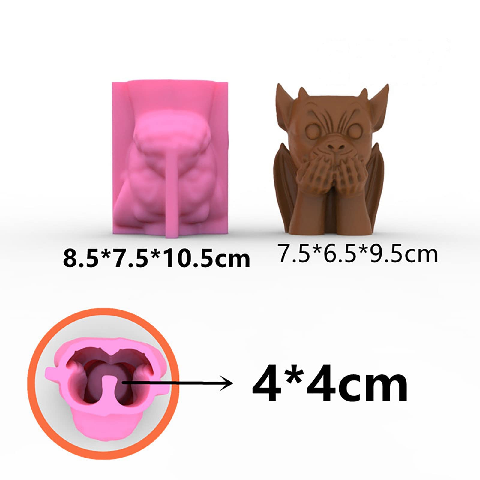 Devil Silicone Flower Pot Molds - Turtle Succulent Planter Concrete Molds for DIY Cactus, Plaster, Cement & Clay Crafts - Resin Home Decor (G117) - Perfect for Garden Decor, Indoor Planters & Creative DIY Projects
