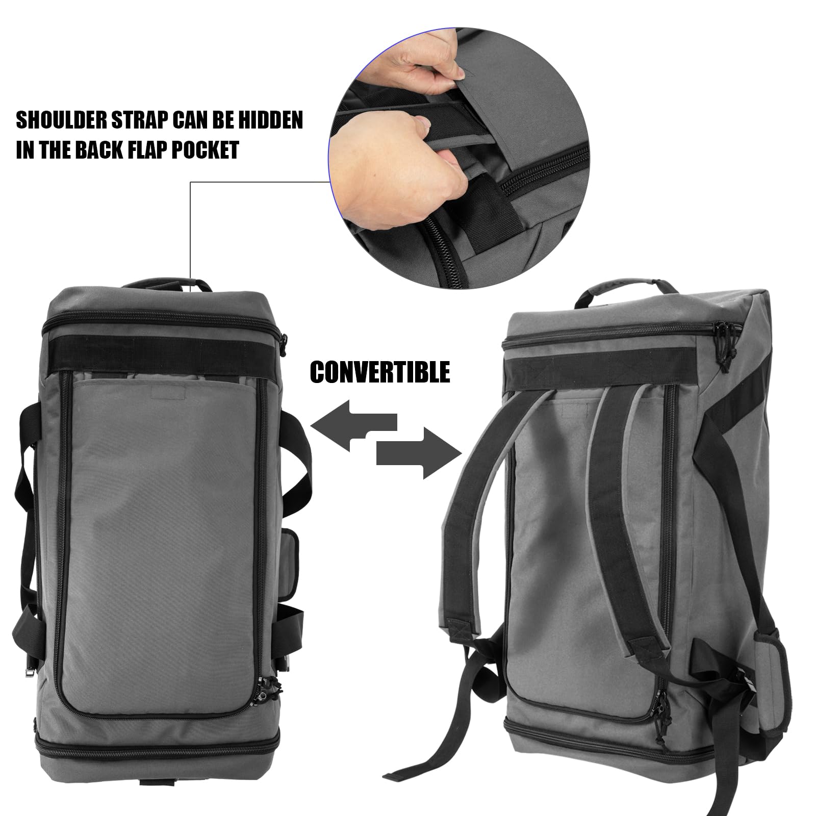 90L Large Duffle Bag for Men & Women - Waterproof Gym Bag, Travel Backpack, Sports Duffel Carry On - Perfect for Workout, Weekend Trips & Outdoor Adventures