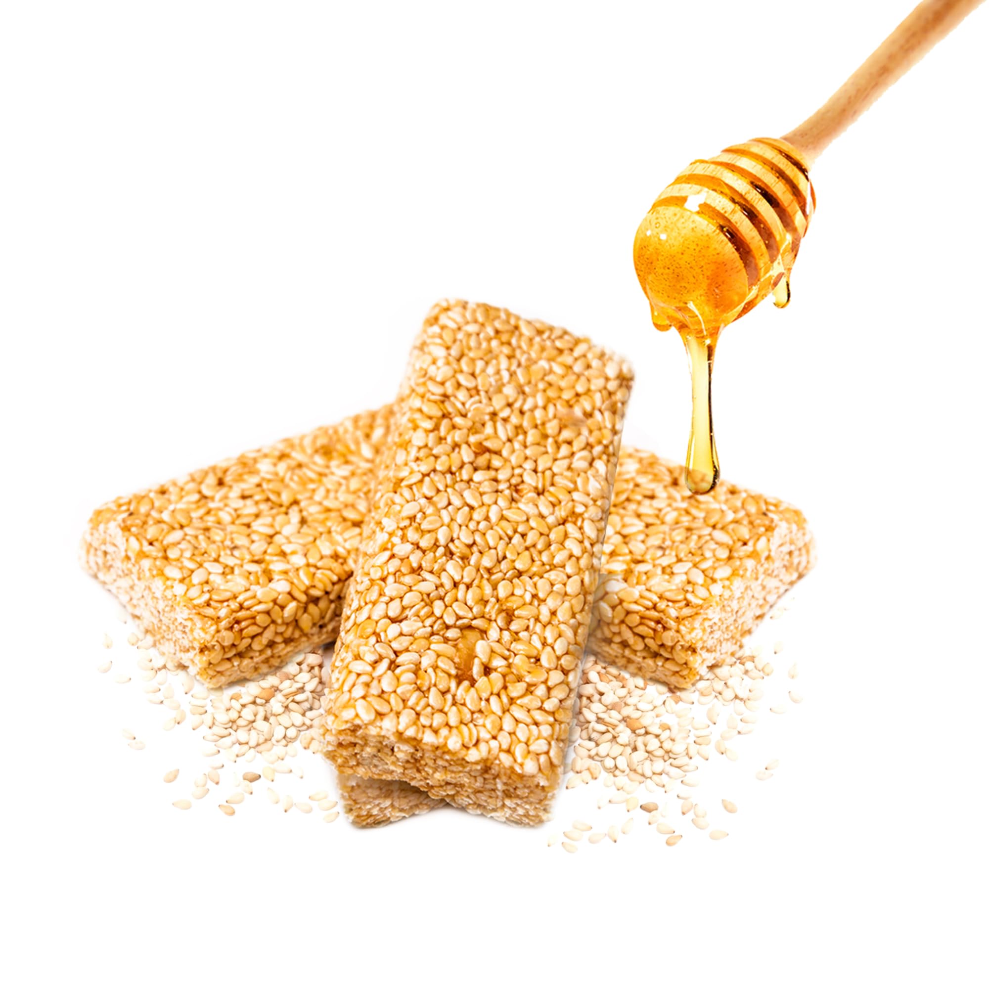 NY SPICE SHOP Premium Sesame Honey Candy Bars - 10lb Bulk Pack of Crunchy Sesame Snacks - All Natural Honey & Sesame Seed Treats - Perfect for Gifts, Parties & Healthy Snacking