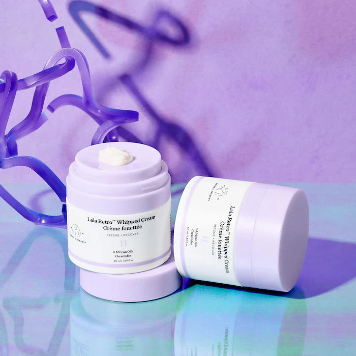 Drunk Elephant Lala Retro Whipped Cream Rechargeable Moisturizer - Hydrating & Nourishing Face Cream for Dry Skin | Day & Night Skincare Routine