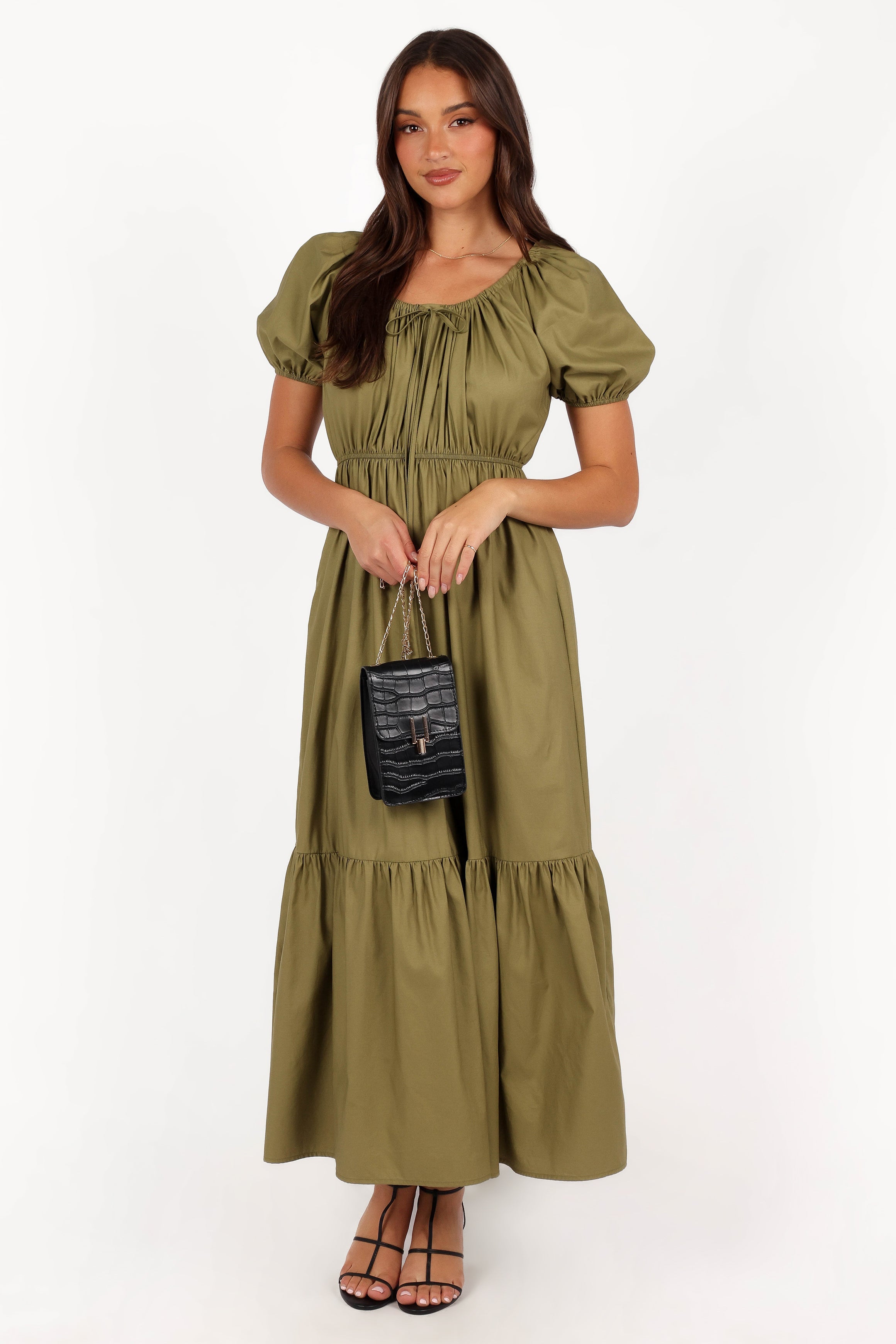 Juliana Maxi Dress for Women - Olive Green Long Flowy Summer Dress - Perfect for Beach, Vacation & Casual Outings