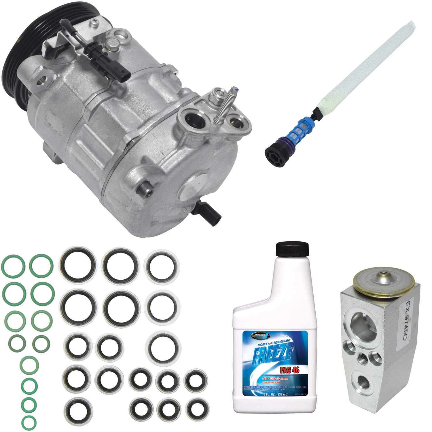 HVAC A/C Compressor Replacement Kit - Compatible with Multiple Car Models | High-Performance Auto AC Repair Kit | Perfect for DIY Mechanics & Professional Technicians | Ideal for Summer Car Maintenance & AC System Repair