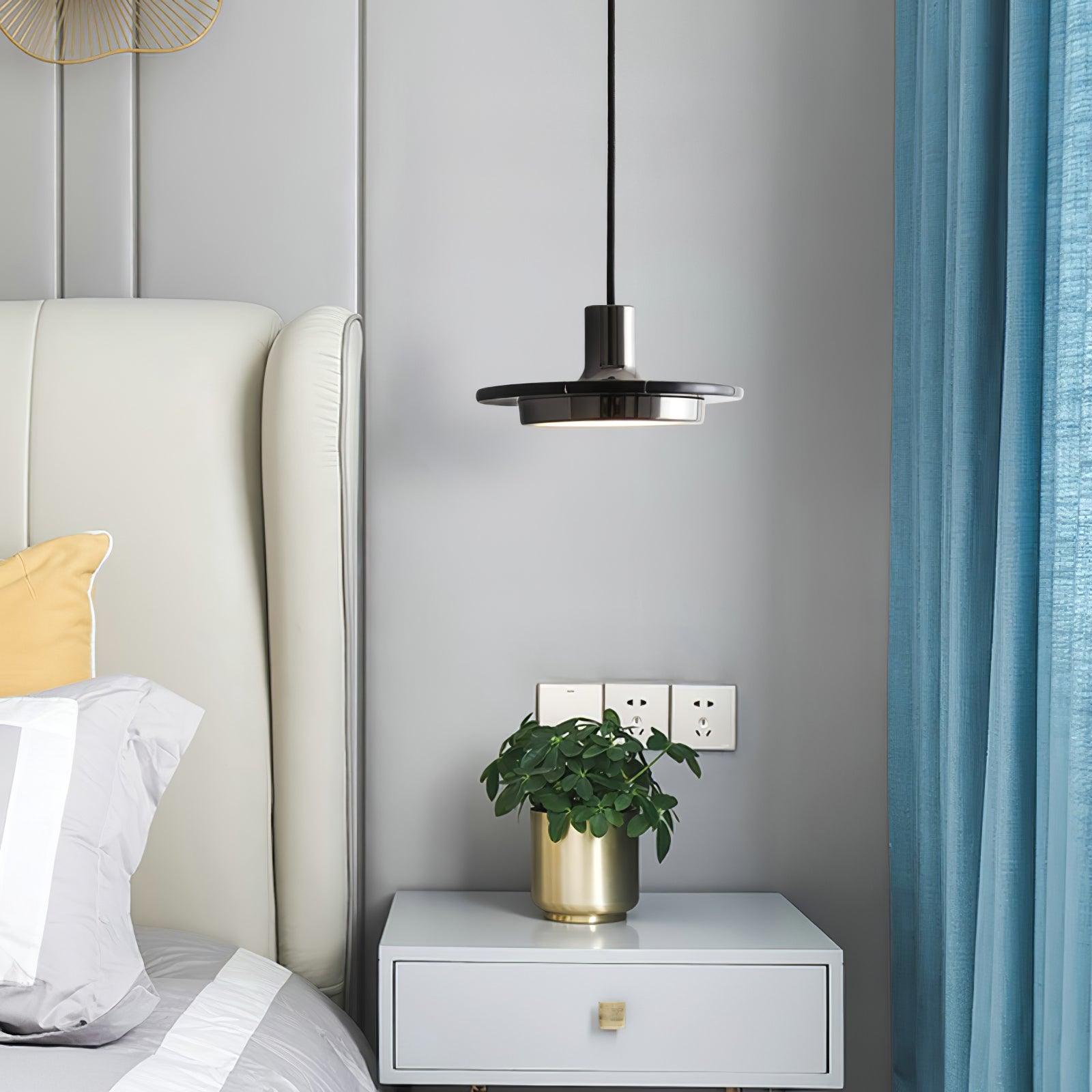 Modern Double Circle Pendant Light Fixture - Industrial Style Ceiling Lamp for Dining Room, Kitchen, Living Room & Bedroom