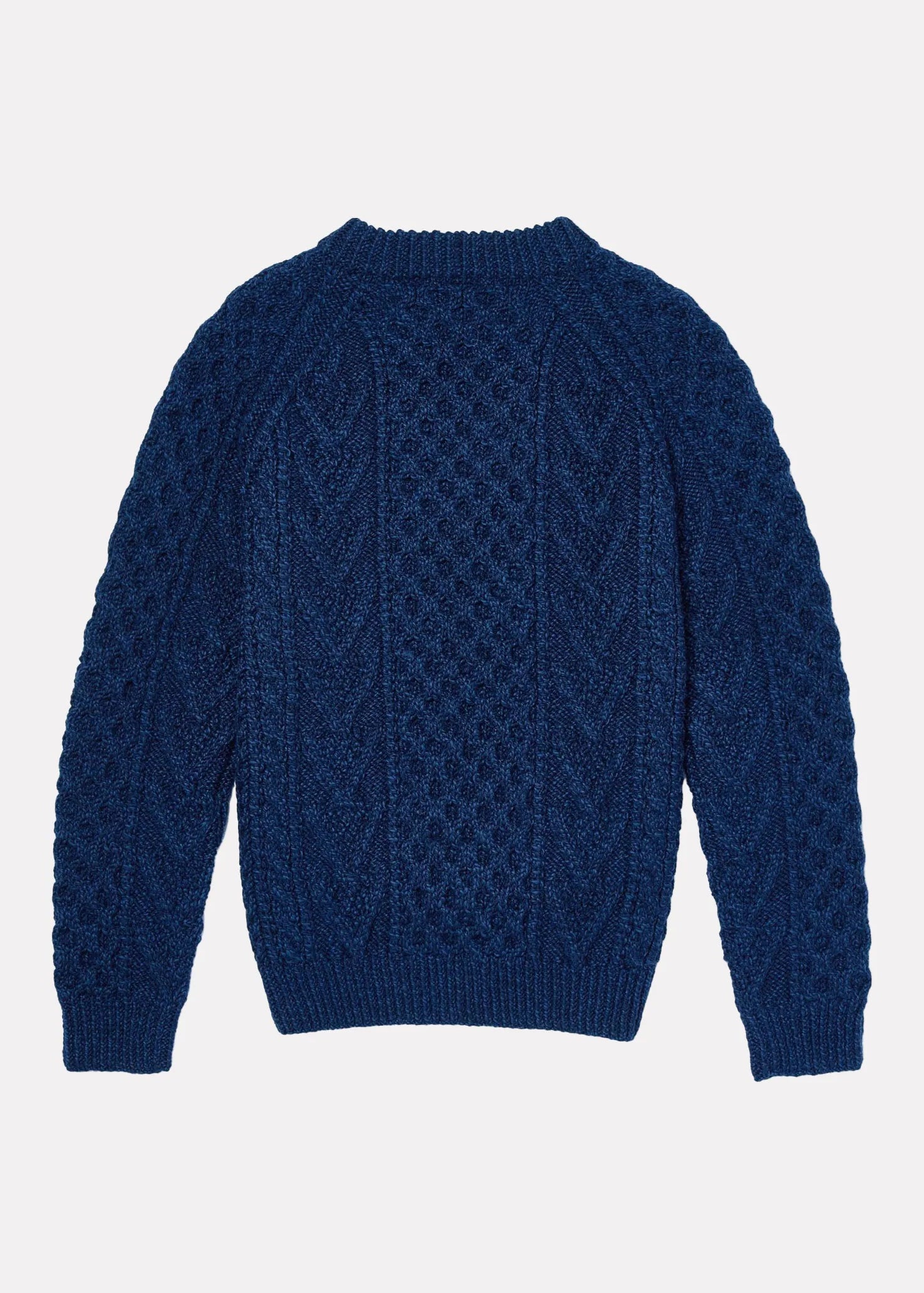 Aran Handknit Crew Neck Sweater for Women & Men | 100% Wool Irish Knitwear | Warm Winter Pullover | Perfect for Christmas Gifts & Cozy Homewear