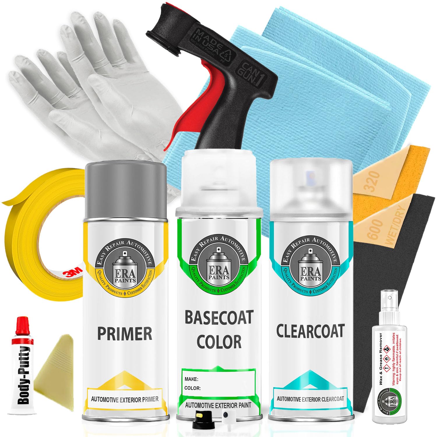 ERA Paints 3U0 - Super Red 4 Exact Match Automotive Touch Up Paint Spray Kit for TOYOTA Vehicles | Perfect for Scratch Repair & Color Restoration | DIY Car Maintenance & Professional Use