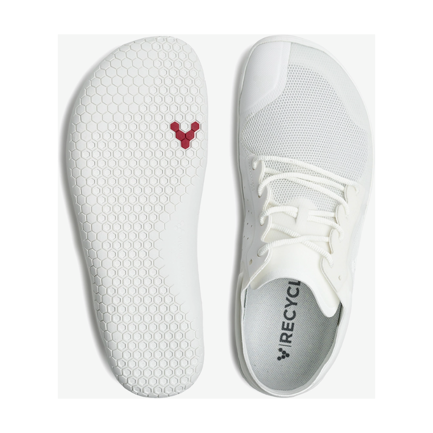 Vivobarefoot Primus Lite III Men's Barefoot Shoes - Bright White | Lightweight & Flexible for Running, Gym & Everyday Wear