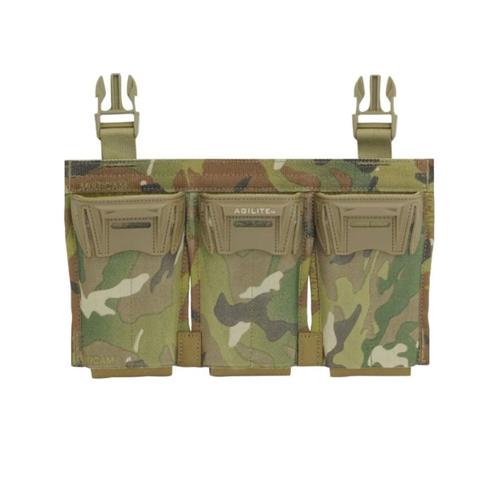 Agilite Pincer Placard - Tactical Triple Magazine Pouch for AR15, M4 & AK47 | Military-Grade MOLLE Compatible Chest Rig | Perfect for Airsoft, Hunting & Outdoor Adventures