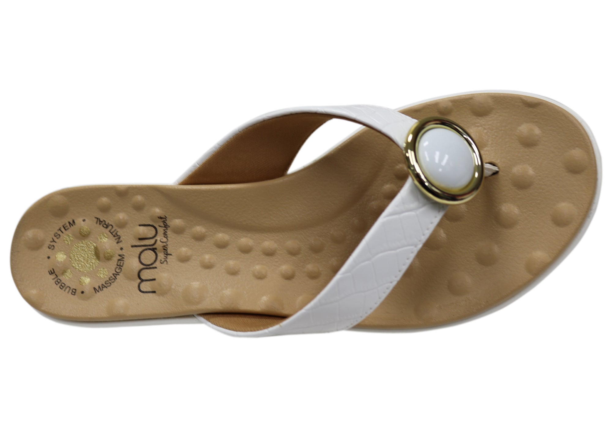 Malu Supercomfort Larra Women's Comfort Thongs Sandals - Brazilian-Made Flip Flops for Beach, Pool & Summer Outfits