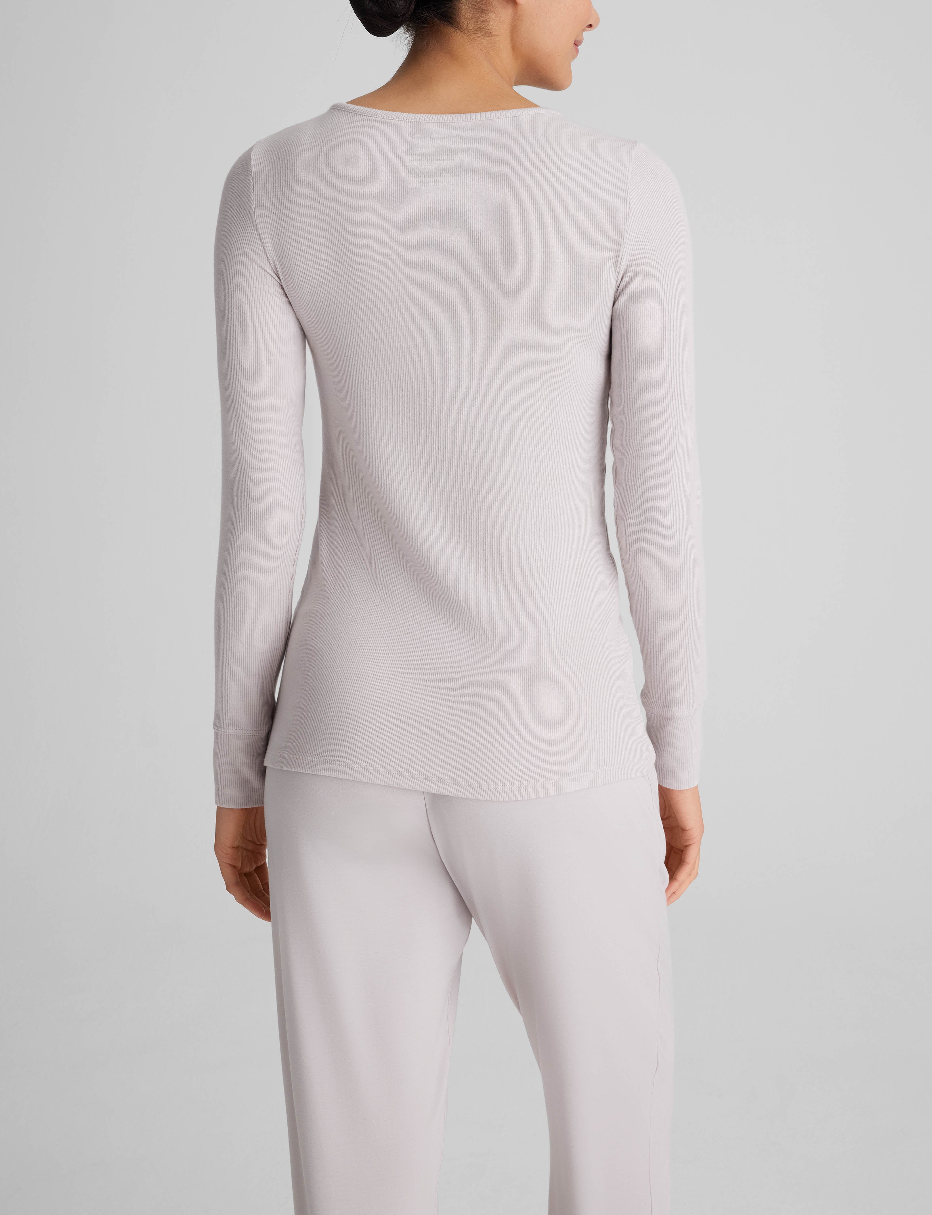 Women's Casual Henley Long Sleeve Shirt - Soft Cotton Relaxed Fit T-Shirt for Lounge, Sleep & Everyday Wear